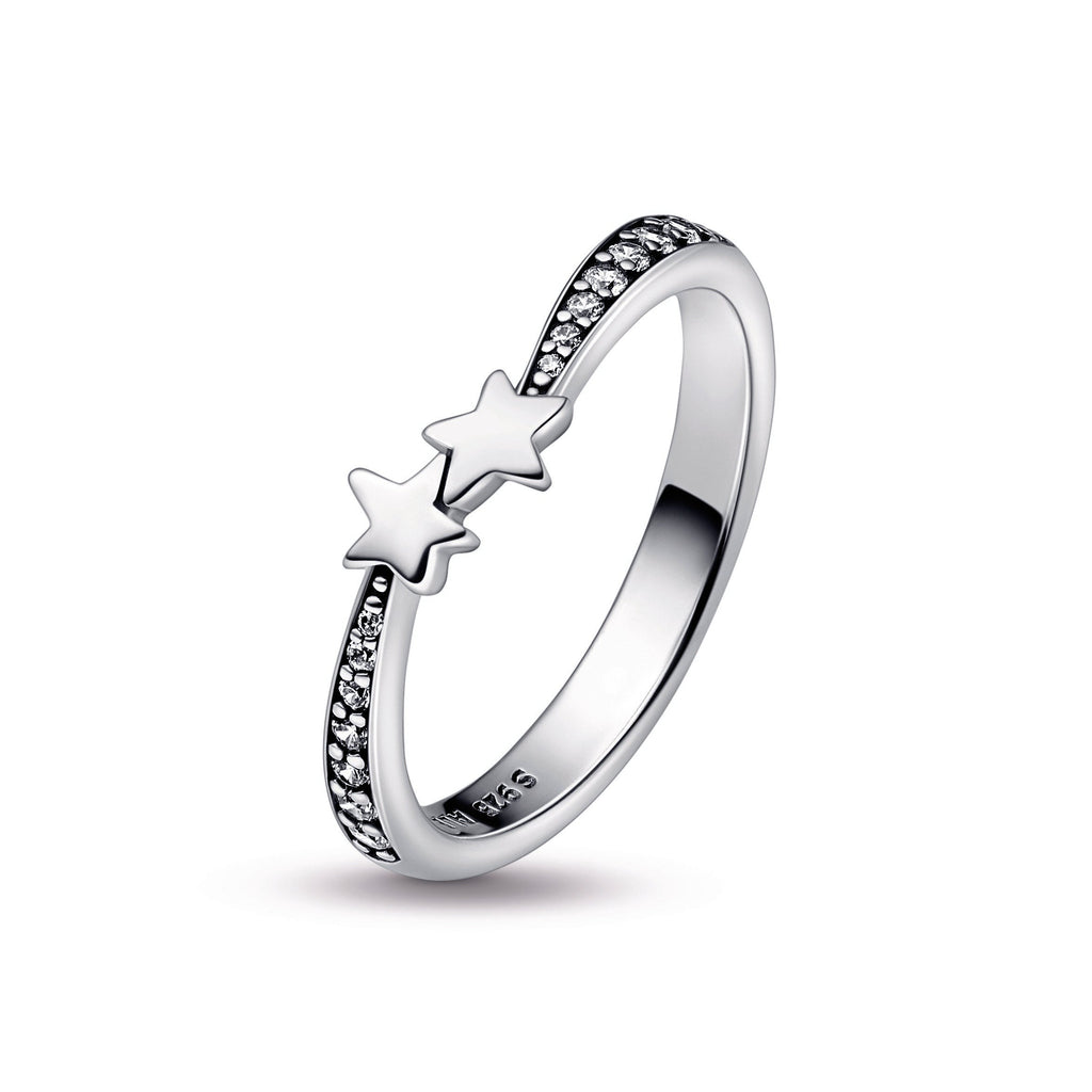 PANDORA Shooting Stars Sparkling Ring Cubic Zirconia Rings Statement Ring Jewelry Gift
