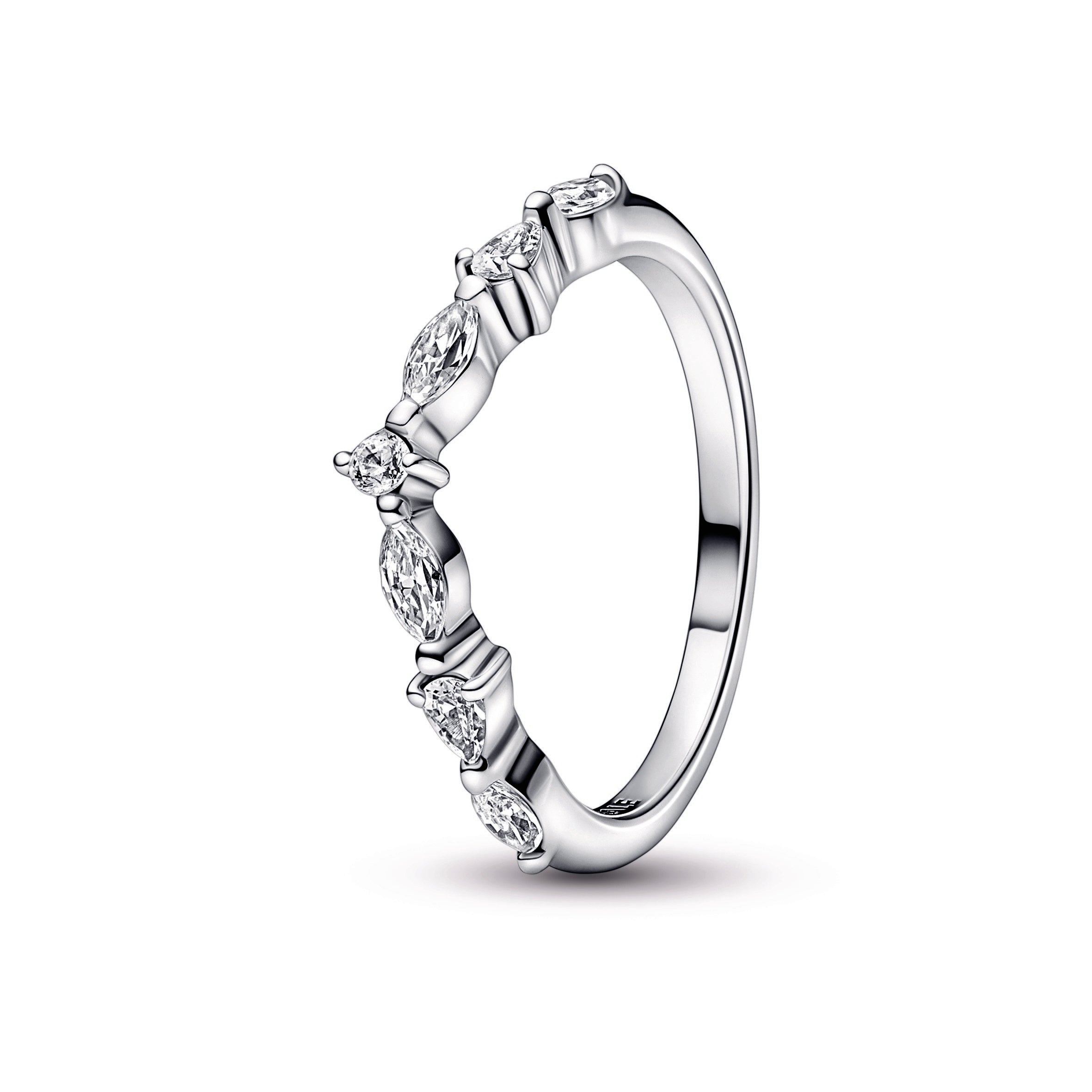 PANDORA Timeless Wish Sparkling Alternating Ring Cubic Zirconia Weddings Rings Statement Ring Jewelry Gift
