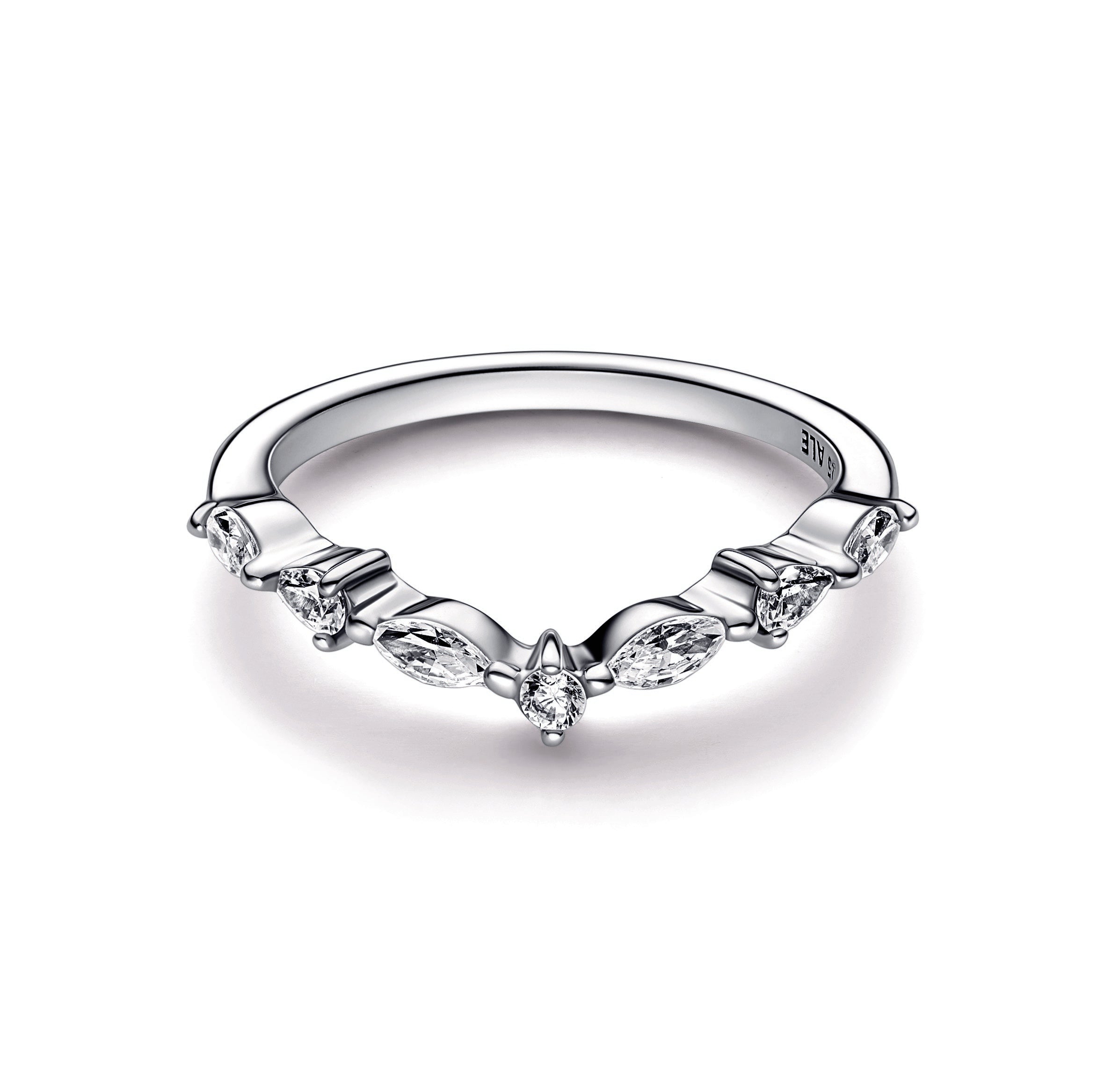 PANDORA Timeless Wish Sparkling Alternating Ring Cubic Zirconia Weddings Rings Statement Ring Jewelry Gift
