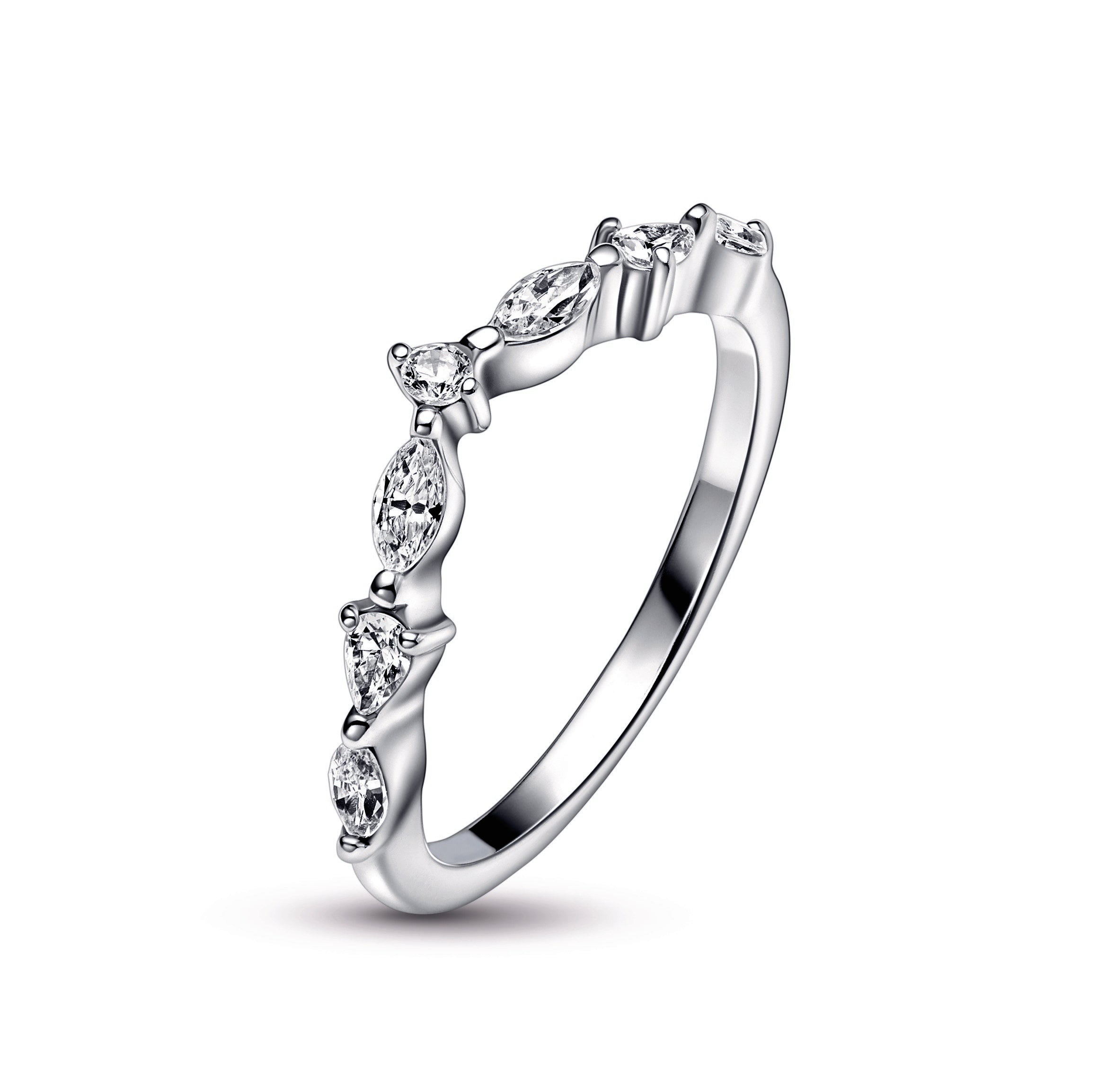 PANDORA Timeless Wish Sparkling Alternating Ring Cubic Zirconia Weddings Rings Statement Ring Jewelry Gift
