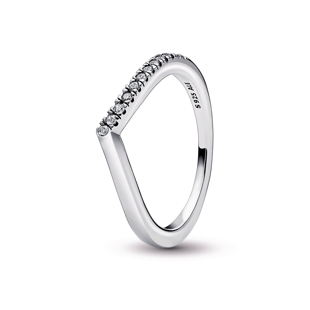 PANDORA Timeless Wish Half Sparkling Ring Cubic Zirconia Weddings Rings Statement Ring Jewelry Gift