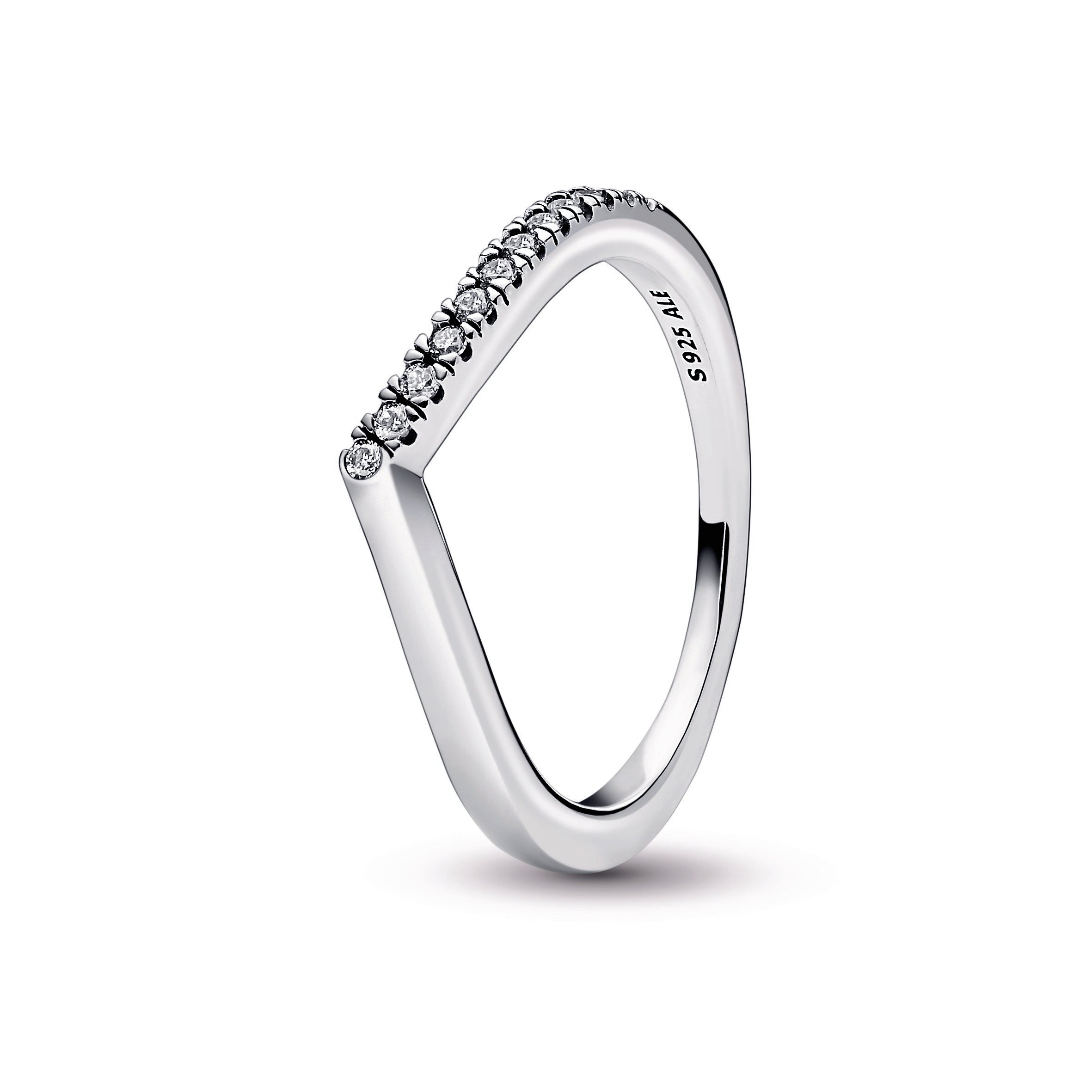 PANDORA Timeless Wish Half Sparkling Ring Cubic Zirconia Weddings Rings Statement Ring Jewelry Gift