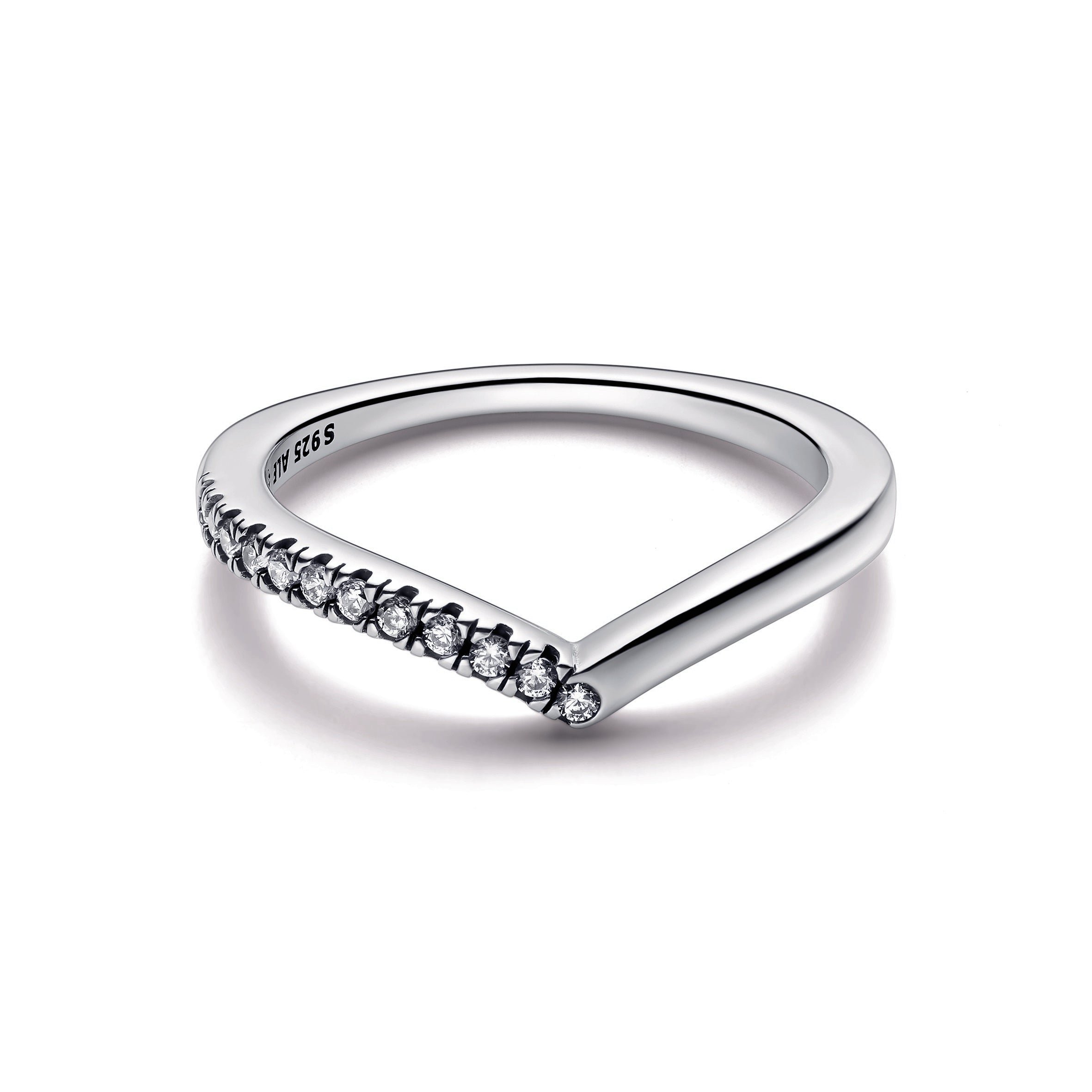 PANDORA Timeless Wish Half Sparkling Ring Cubic Zirconia Weddings Rings Statement Ring Jewelry Gift
