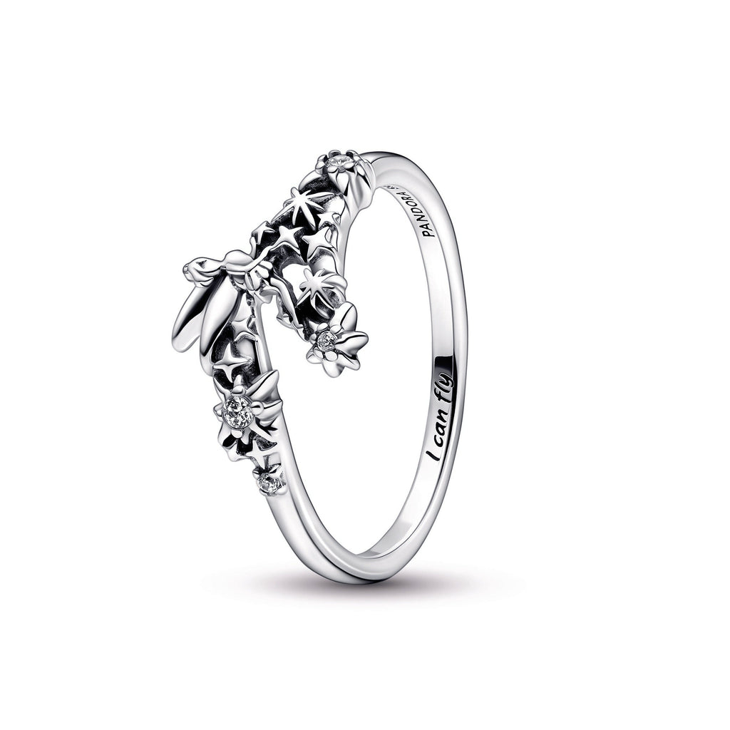 PANDORA Disney Tinker Bell Sparkling Ring Cubic Zirconia Rings Statement Ring Jewelry Gift