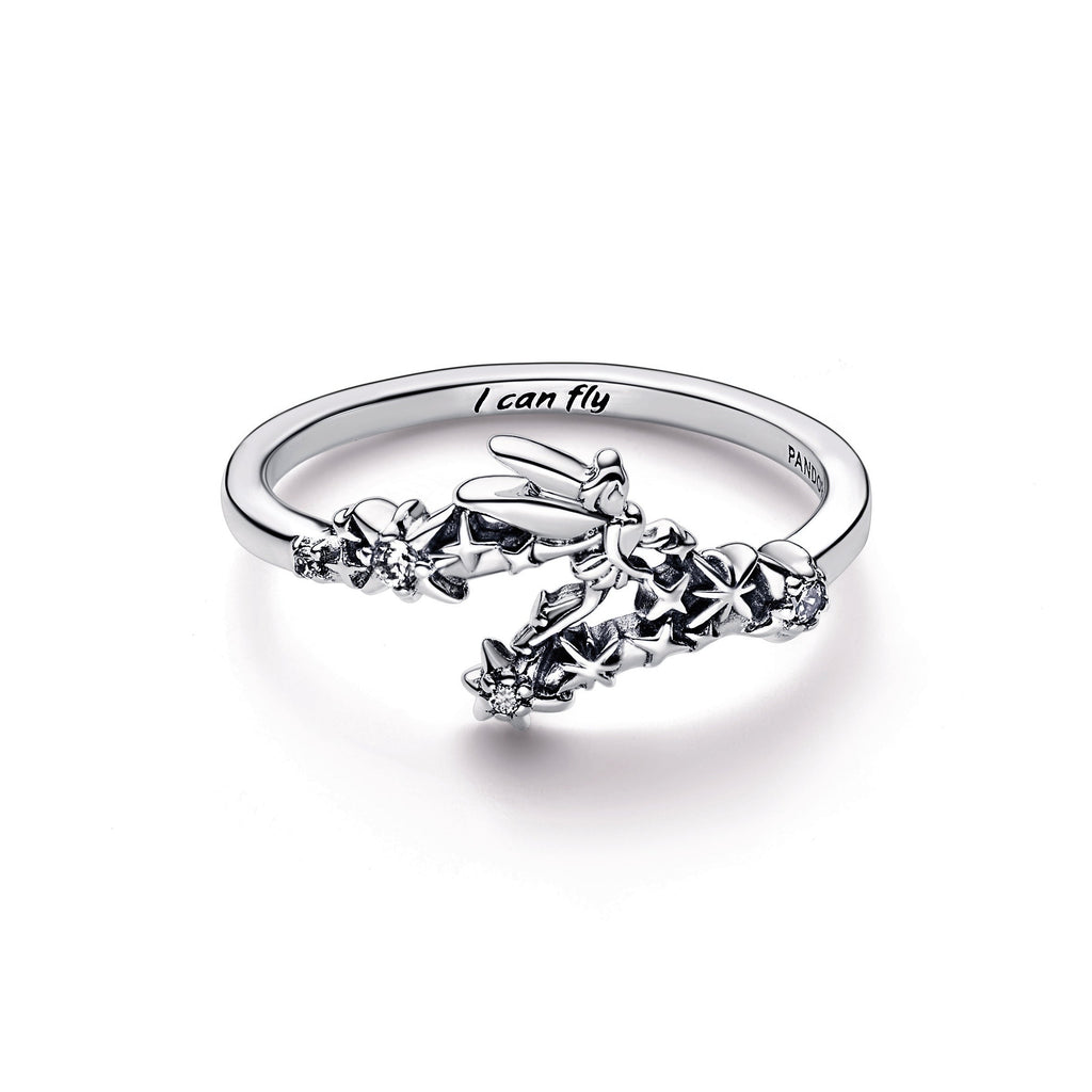PANDORA Disney Tinker Bell Sparkling Ring Cubic Zirconia Rings Statement Ring Jewelry Gift