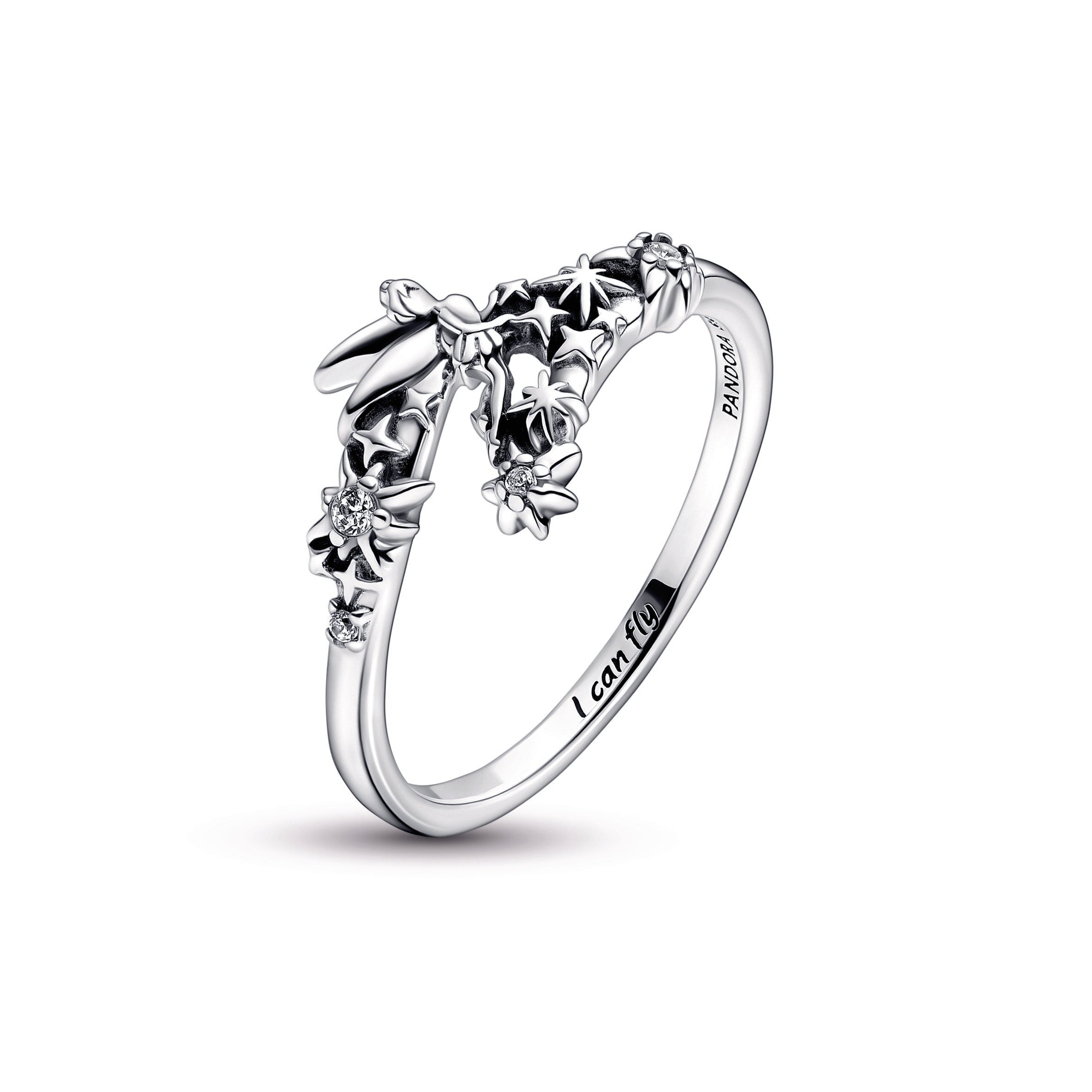 PANDORA Disney Tinker Bell Sparkling Ring Cubic Zirconia Rings Statement Ring Jewelry Gift