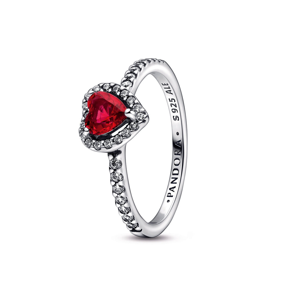 PANDORA Elevated Red Heart Ring Crystals Rings Statement Ring Jewelry Gift