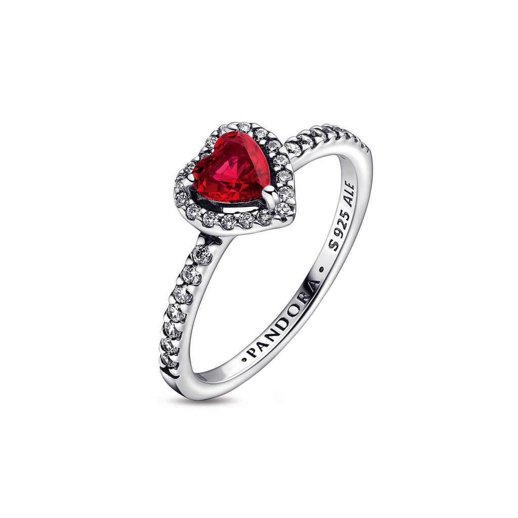 PANDORA Elevated Red Heart Ring Crystals Rings Statement Ring Jewelry Gift