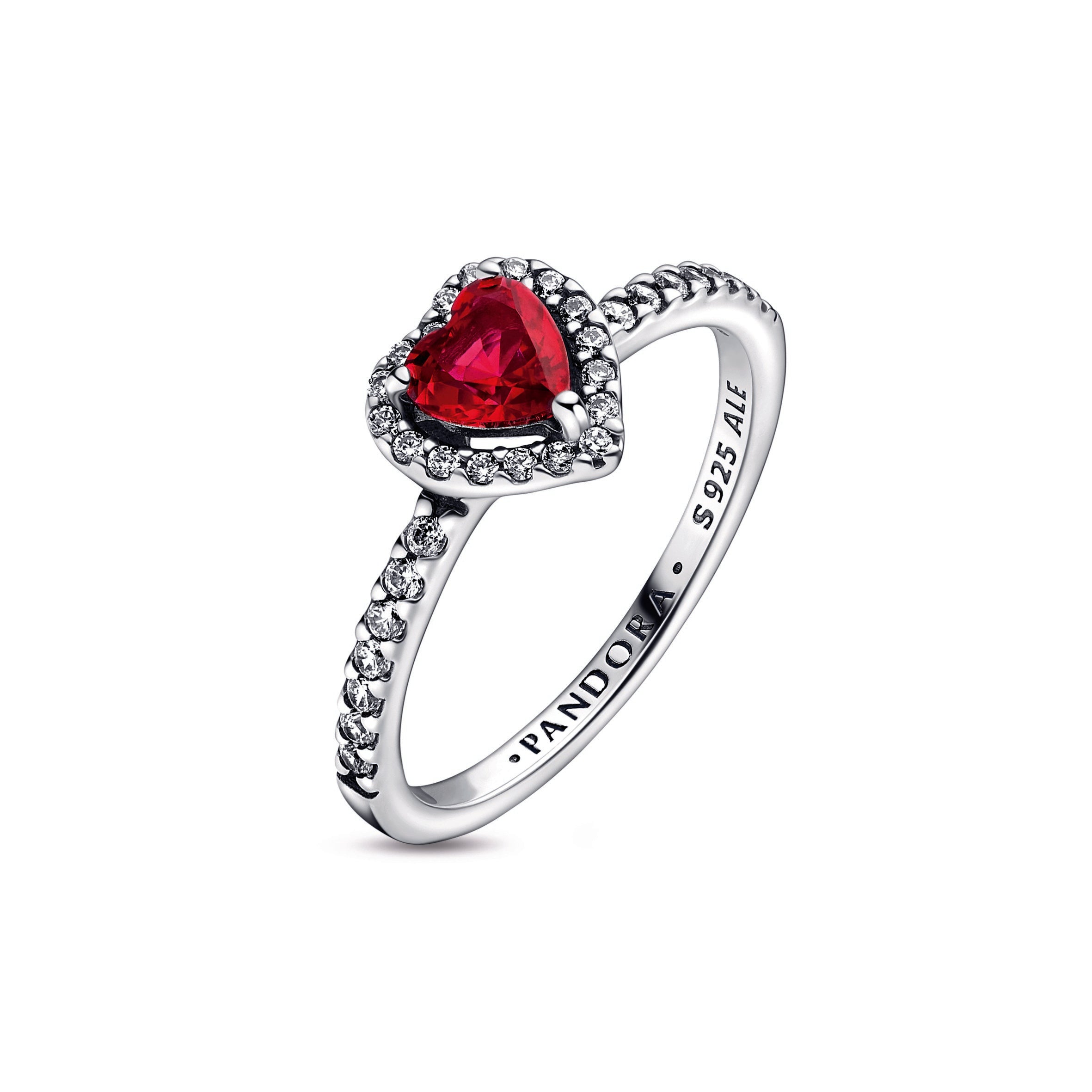 PANDORA Elevated Red Heart Ring Crystals Rings Statement Ring Jewelry Gift