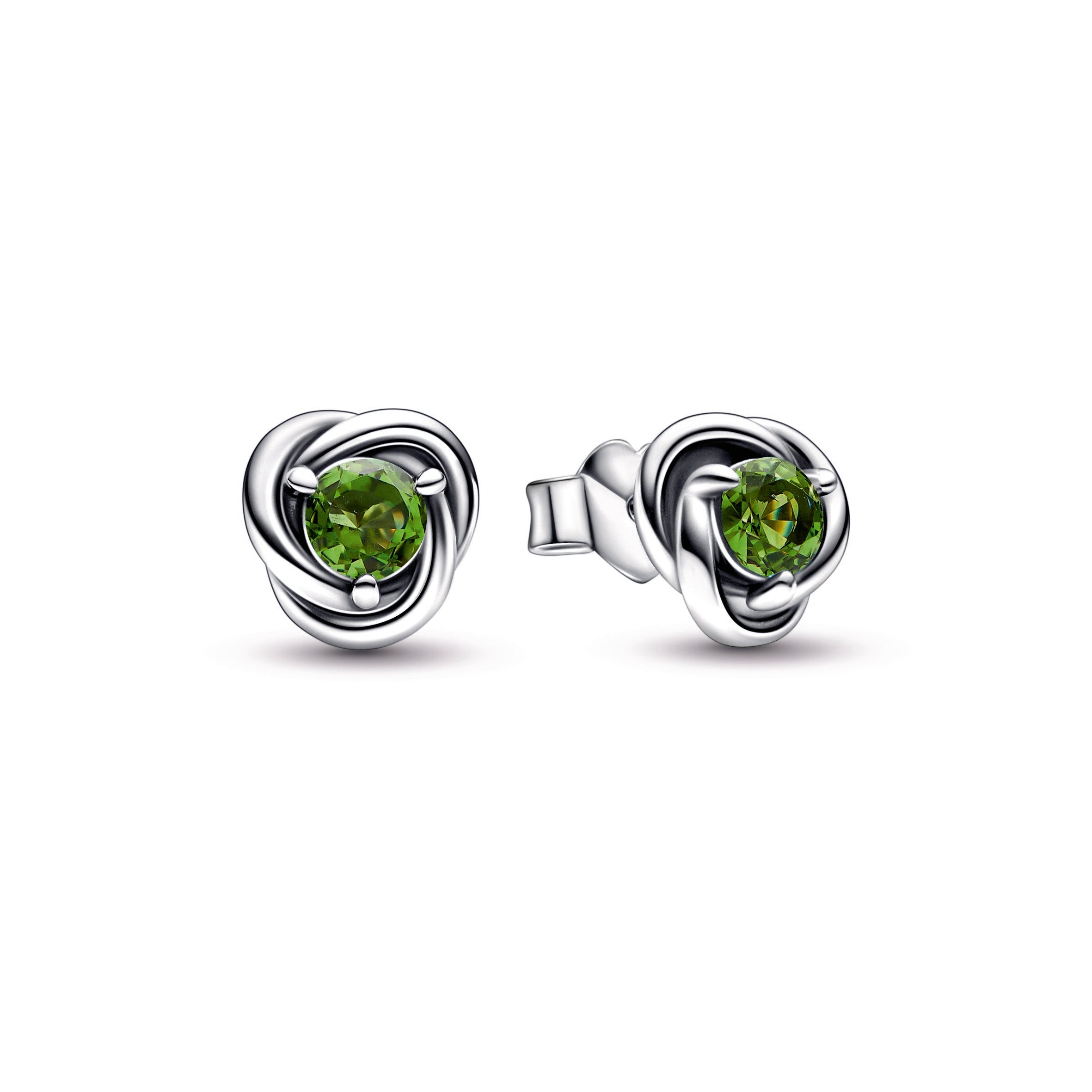 PANDORA Spring Green Eternity Circle Stud Earrings Crystals Birthdays Statement Ring Jewelry Gift