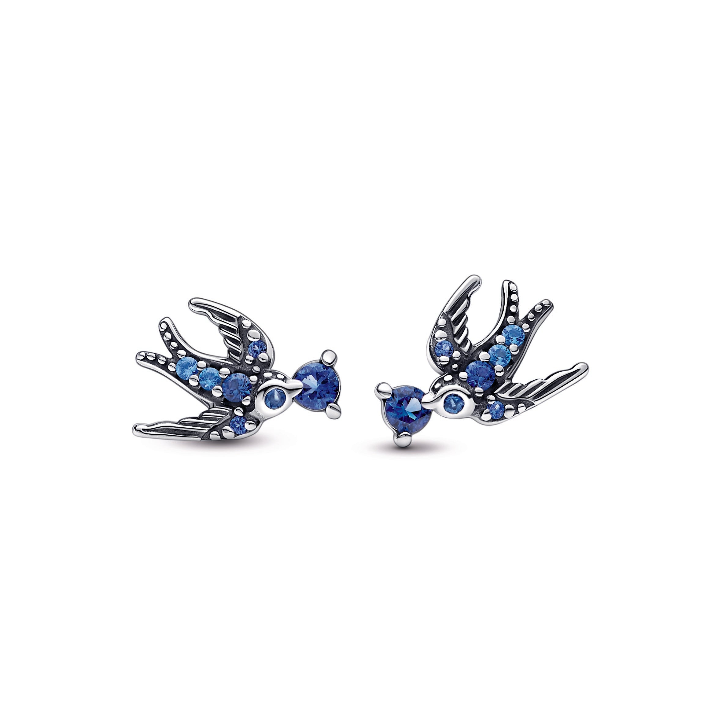 PANDORA Sparkling Swallow Stud Earrings Crystals Statement Ring Jewelry Gift