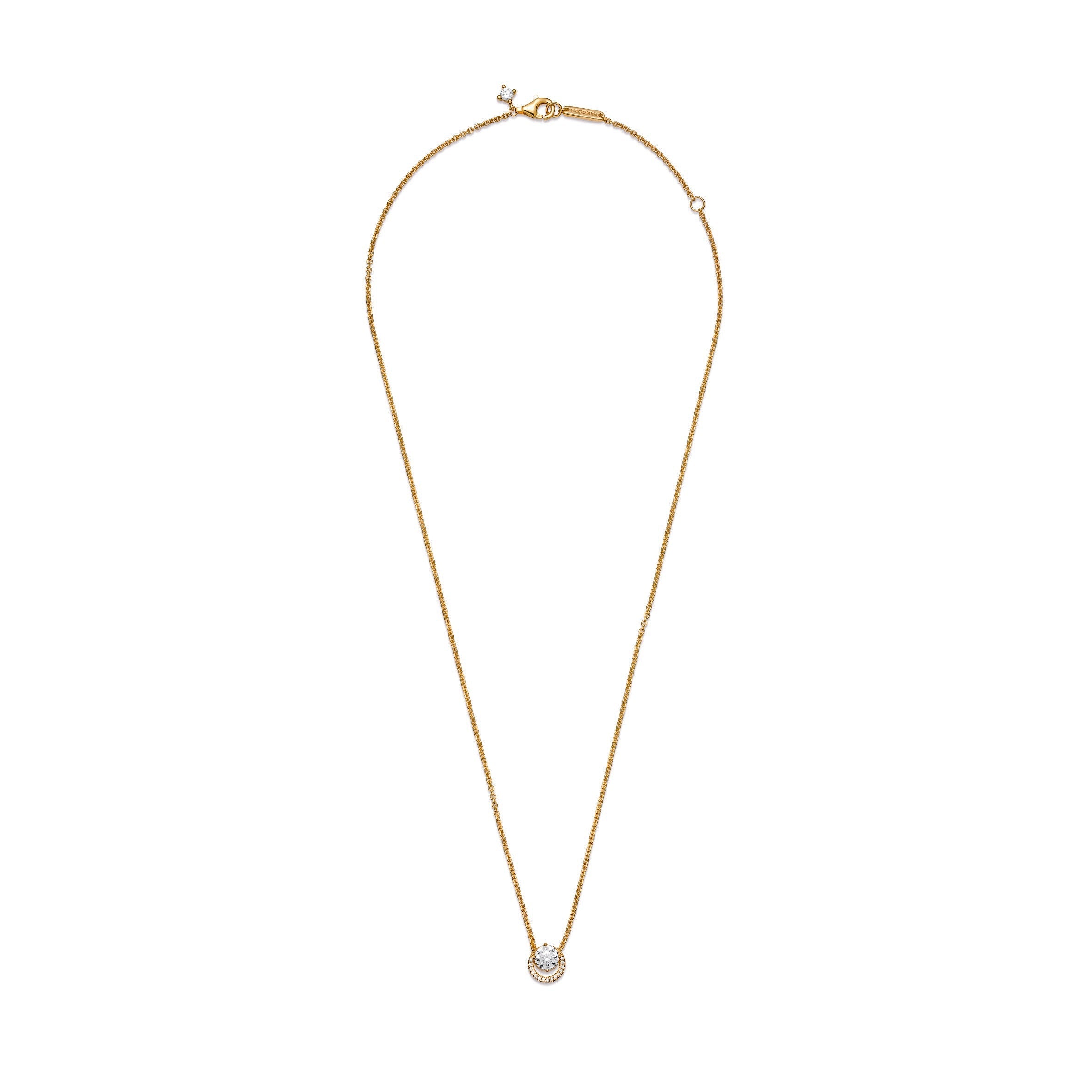 PANDORA Sparkling Round Halo Pendant Collier Necklace 14K Gold Plated Unique Metal Blend Necklaces And Pendants Pendant Necklace Jewelry Gift
