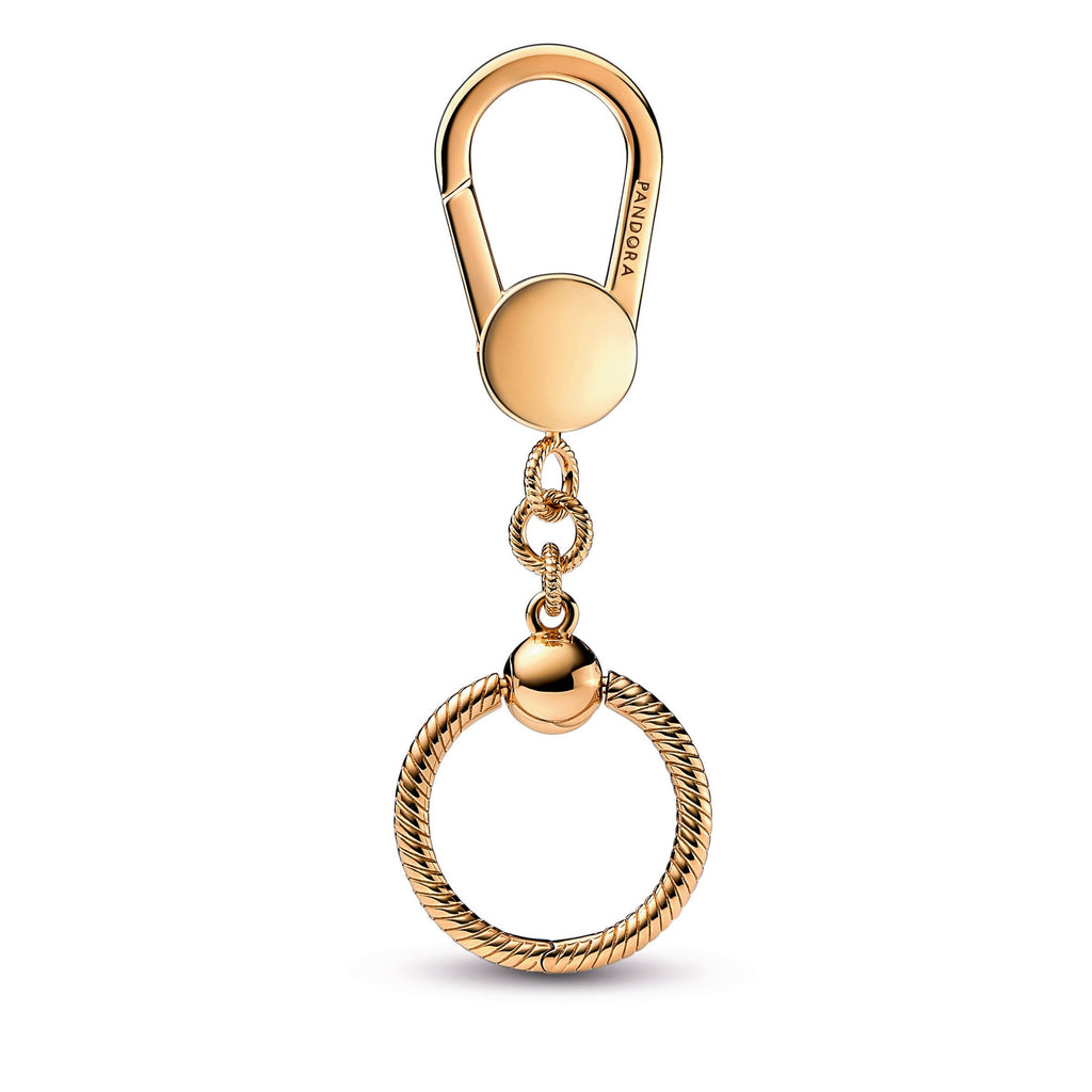 PANDORA Moments Small Bag Charm Holder 14K Gold Plated Unique Metal Blend Jewellery Accessories Bracelet Charm Jewelry Gift
