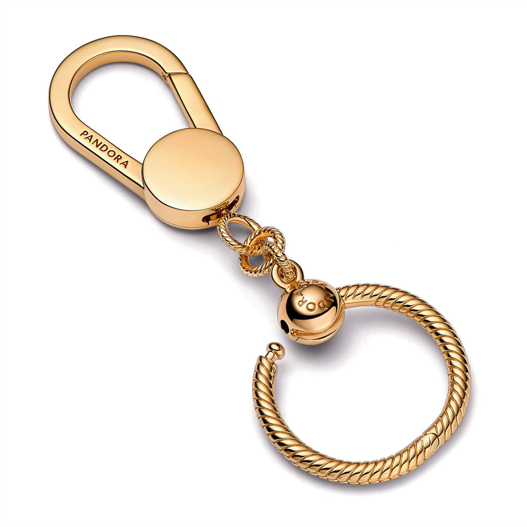 PANDORA Moments Small Bag Charm Holder 14K Gold Plated Unique Metal Blend Jewellery Accessories Bracelet Charm Jewelry Gift