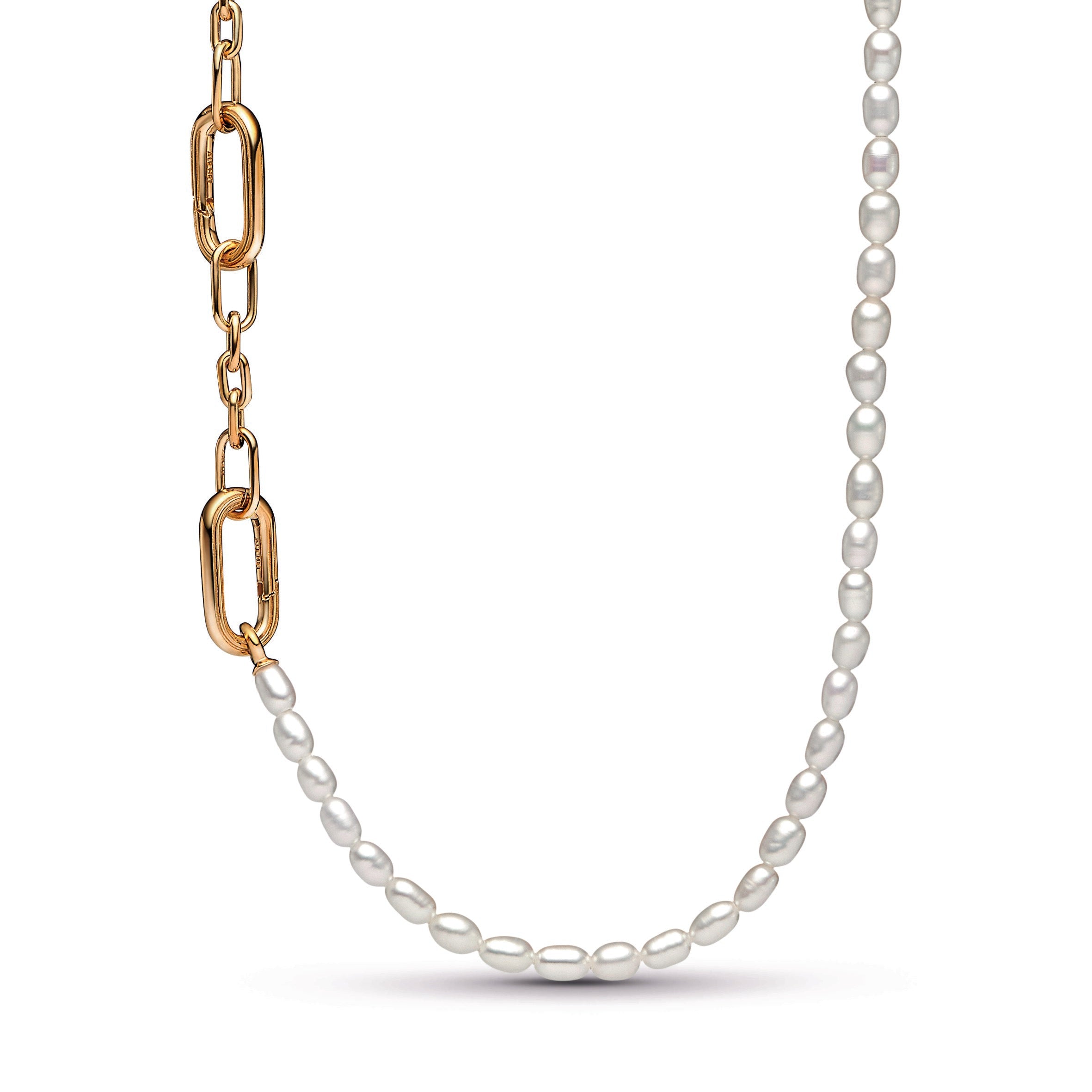 PANDORA ME Slim Treated Freshwater Cultured Pearl Necklace 14K Gold Plated Unique Metal Blend Necklaces And Pendants Pendant Necklace Jewelry Gift