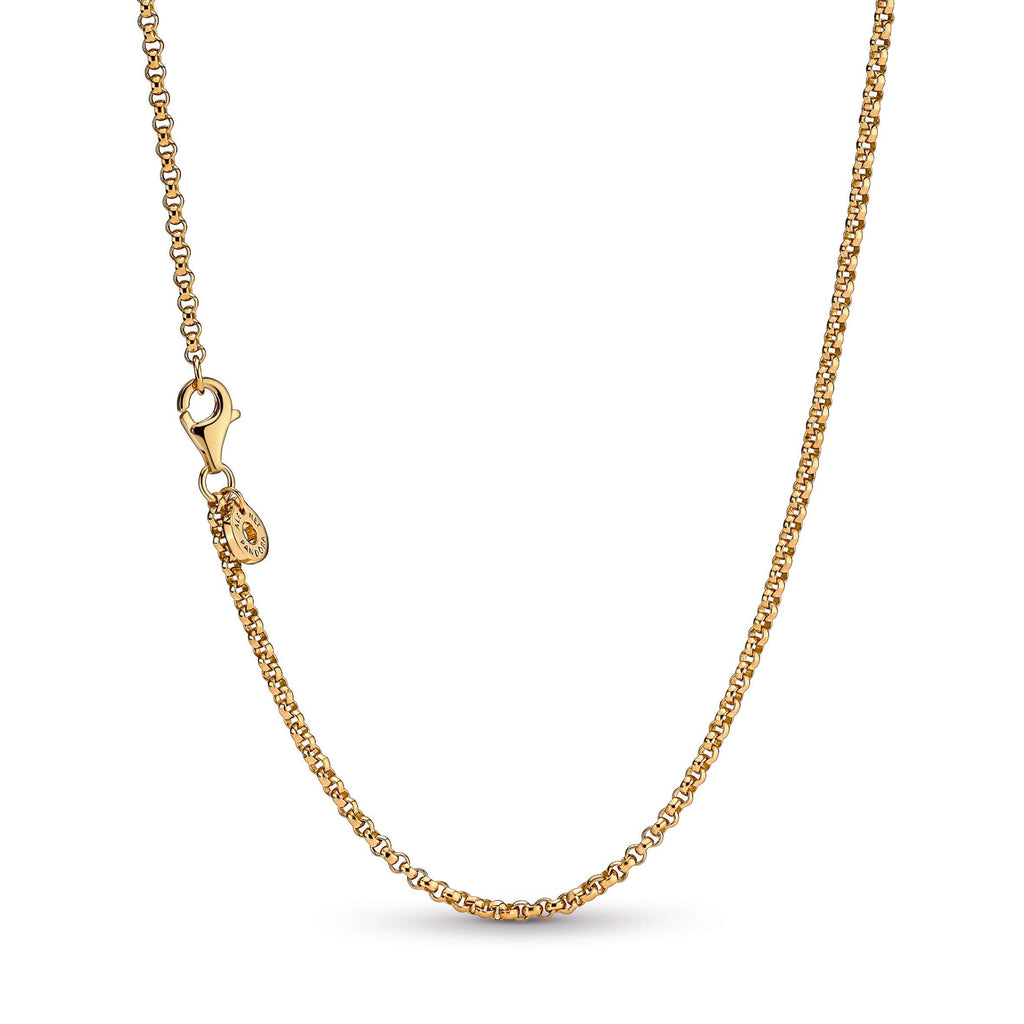 PANDORA Rolo Chain Necklace 14K Gold Plated Unique Metal Blend Necklaces And Pendants Pendant Necklace Jewelry Gift
