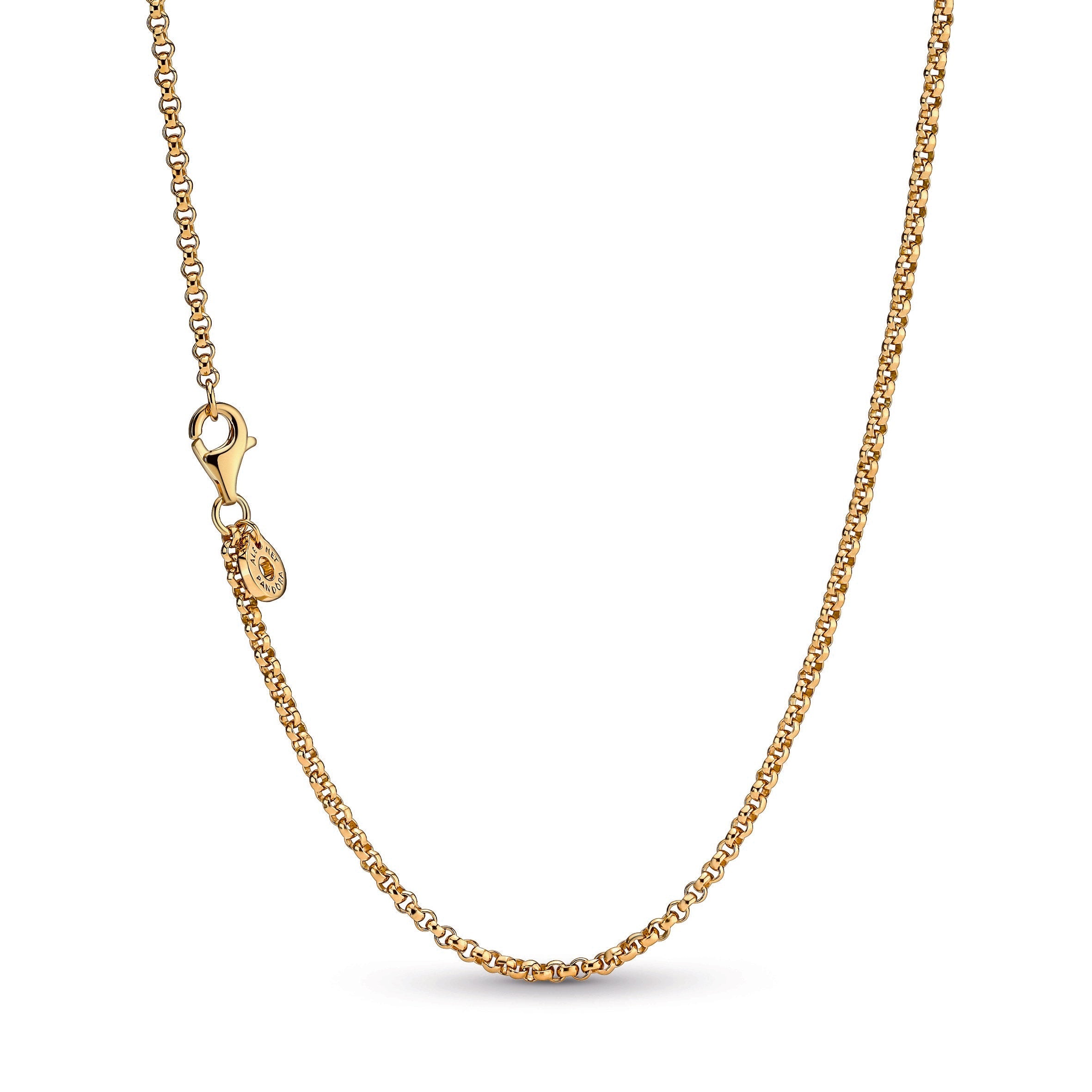PANDORA Rolo Chain Necklace 14K Gold Plated Unique Metal Blend Necklaces And Pendants Pendant Necklace Jewelry Gift