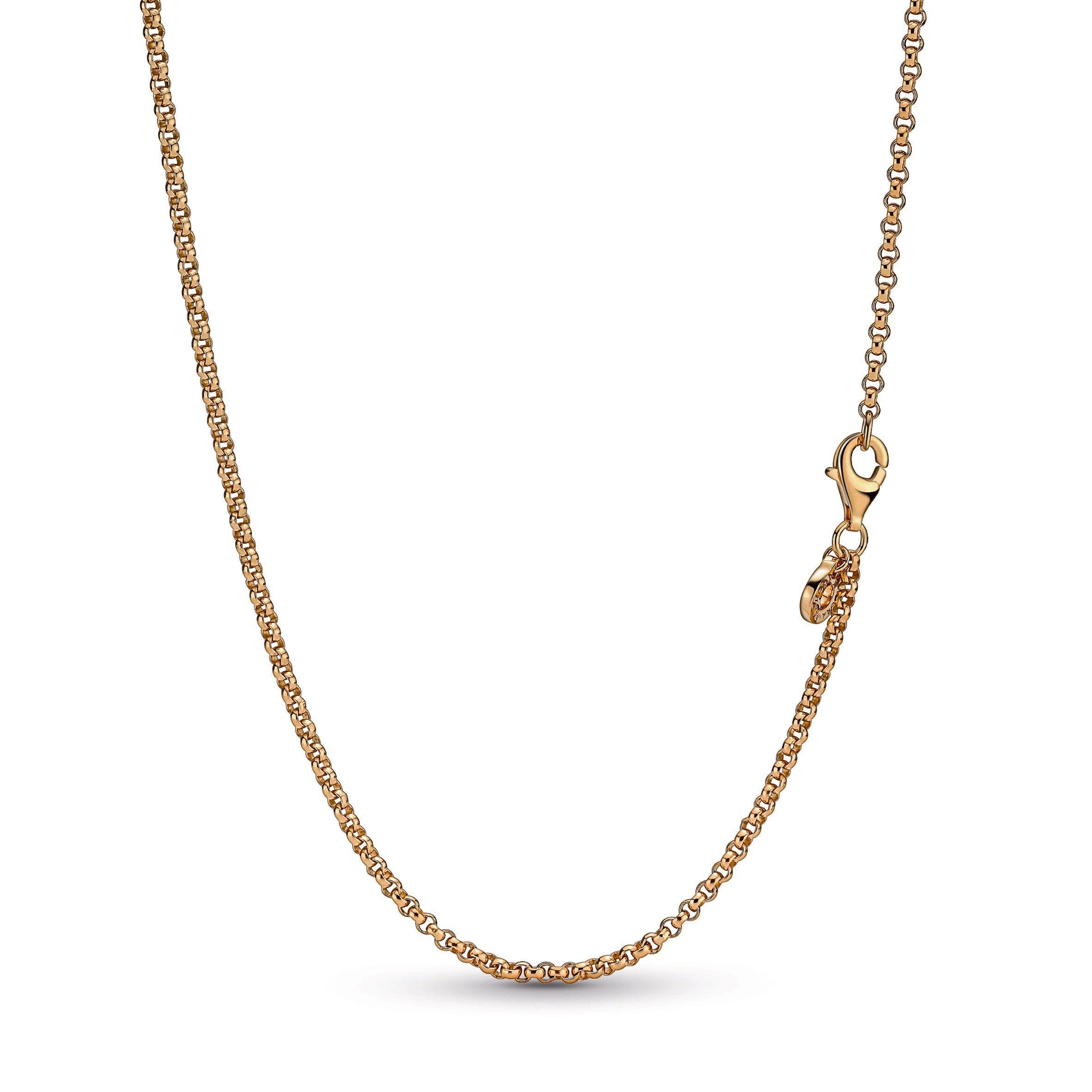 PANDORA Rolo Chain Necklace 14K Gold Plated Unique Metal Blend Necklaces And Pendants Pendant Necklace Jewelry Gift