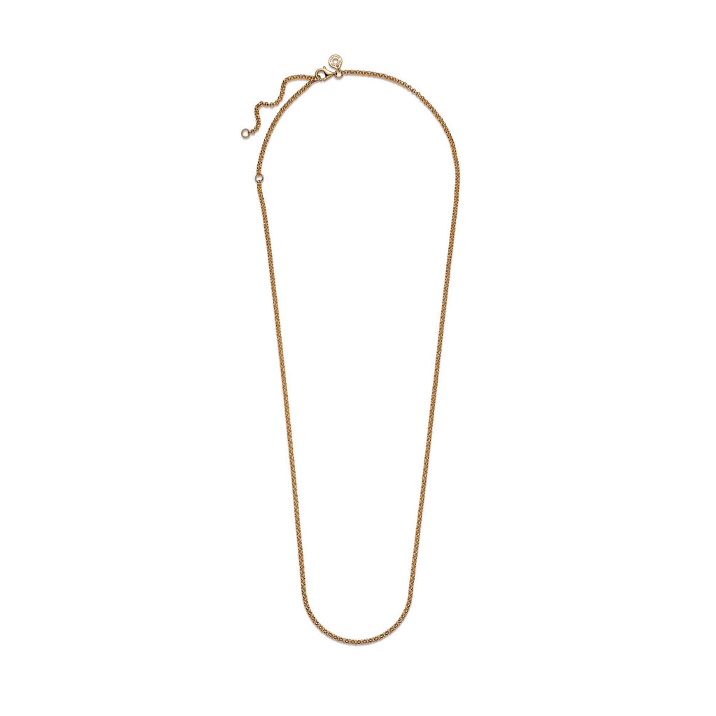 PANDORA Rolo Chain Necklace 14K Gold Plated Unique Metal Blend Necklaces And Pendants Pendant Necklace Jewelry Gift