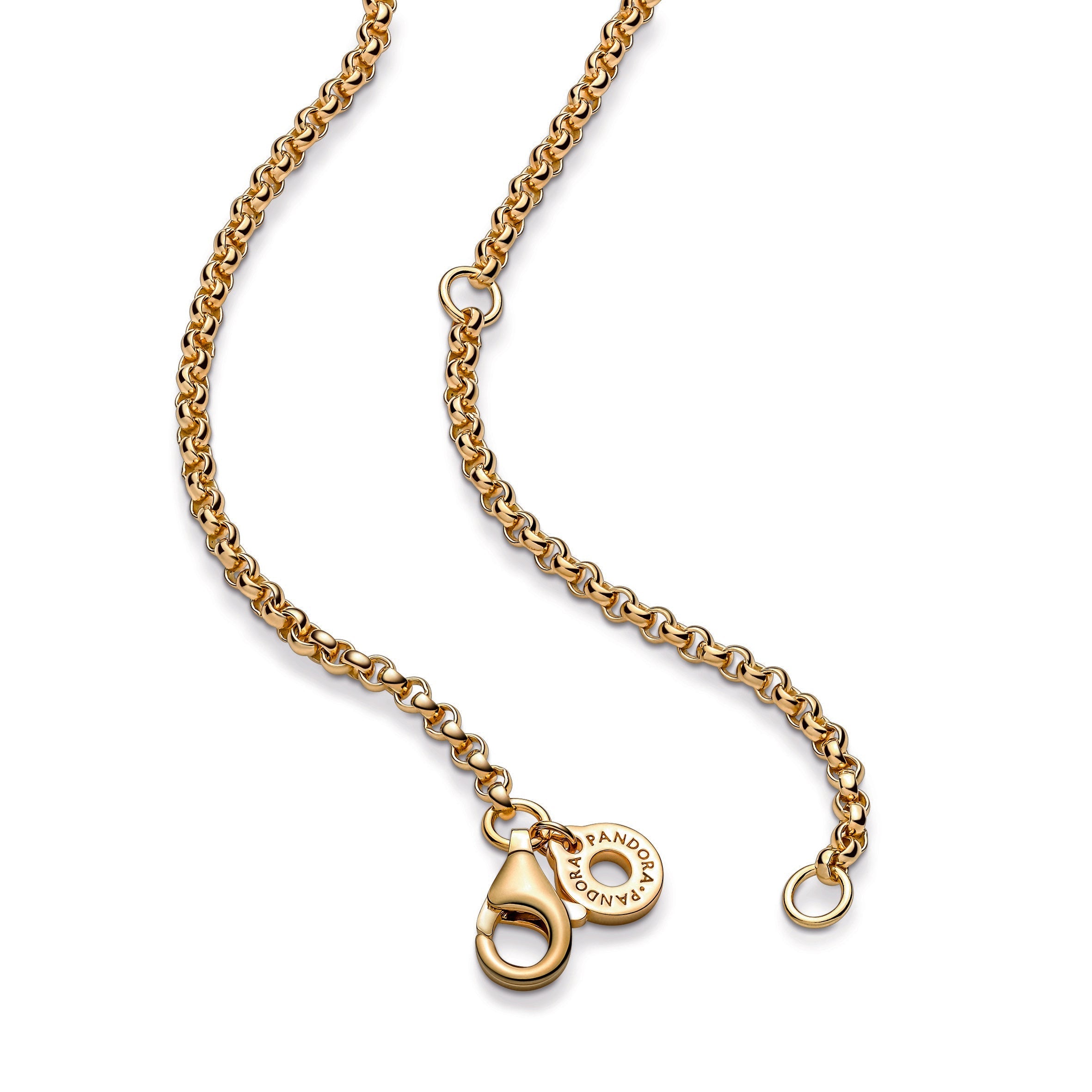 PANDORA Rolo Chain Necklace 14K Gold Plated Unique Metal Blend Necklaces And Pendants Pendant Necklace Jewelry Gift