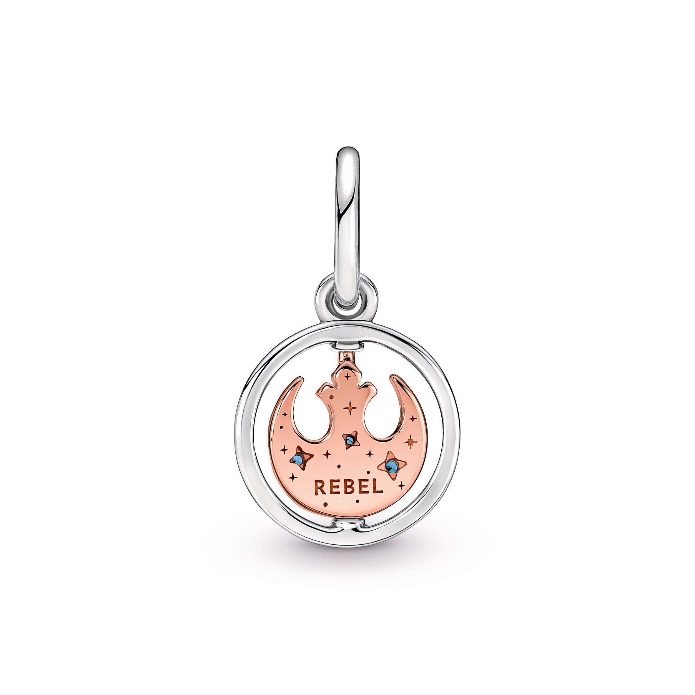 PANDORA Star Wars Rebel Alliance Symbol Spinning Pendant 14K Rose Gold Plated Unique Metal Blend Necklaces And Pendants Pendant Necklace Jewelry Gift
