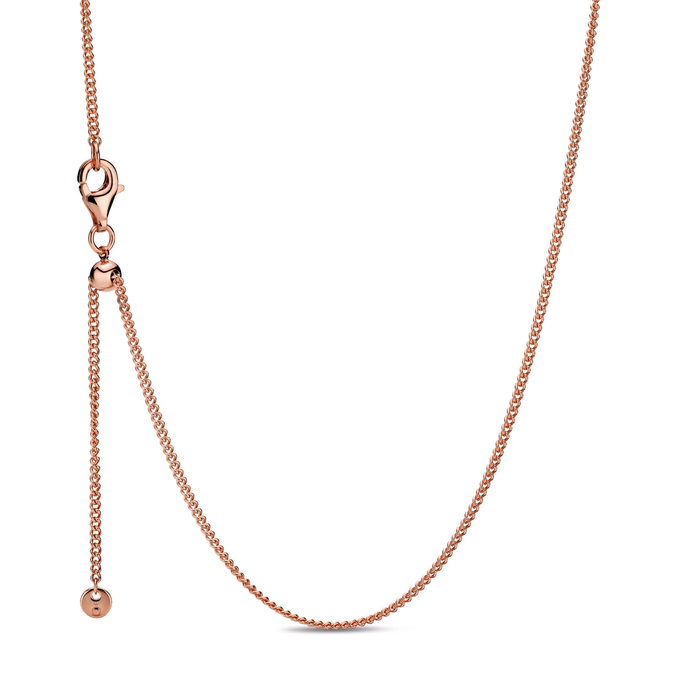 PANDORA Curb Chain Necklace 14K Rose Gold Plated Unique Metal Blend Necklaces And Pendants Pendant Necklace Jewelry Gift