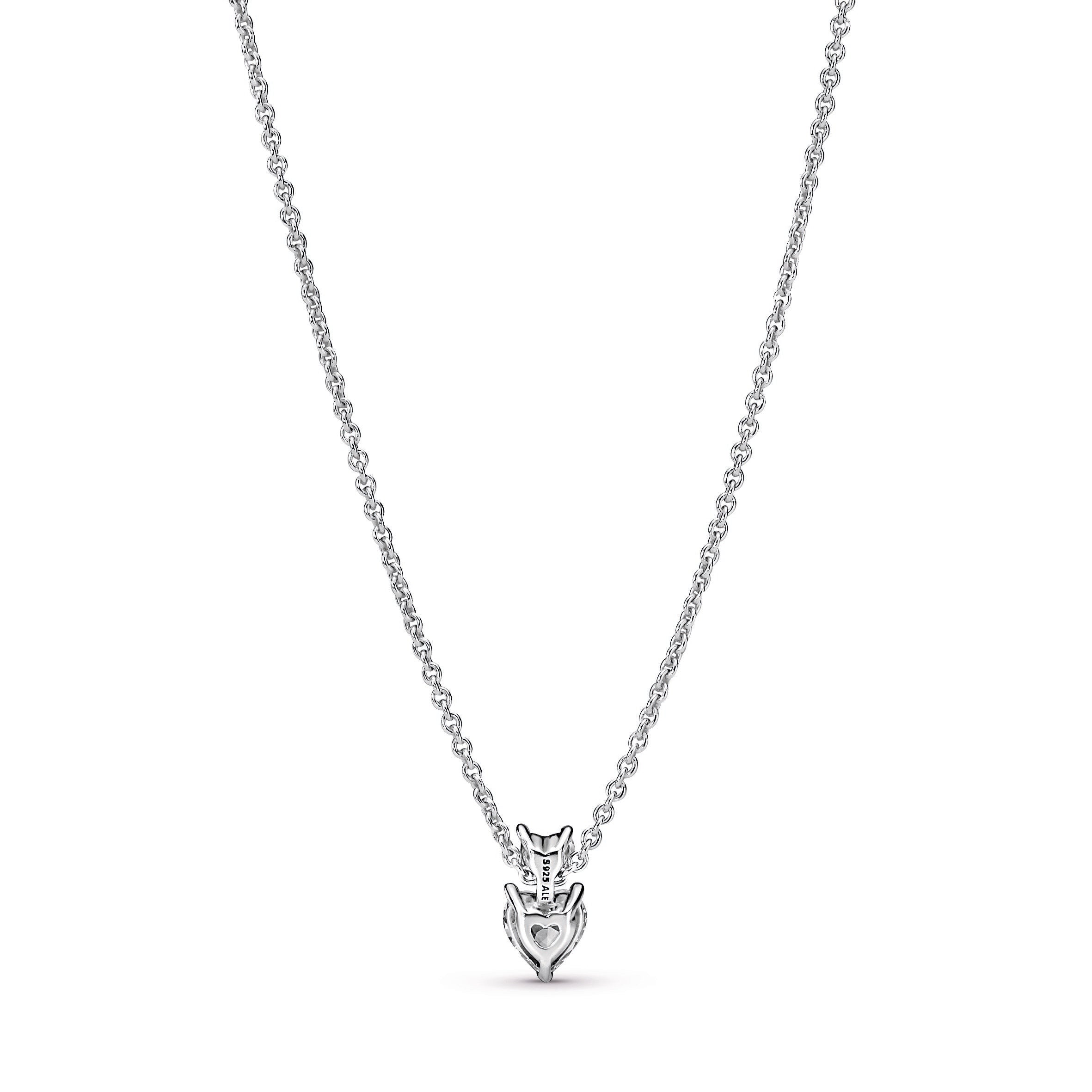 PANDORA Double Heart Pendant Sparkling Collier Necklace Cubic Zirconia Necklaces And Pendants Pendant Necklace Jewelry Gift