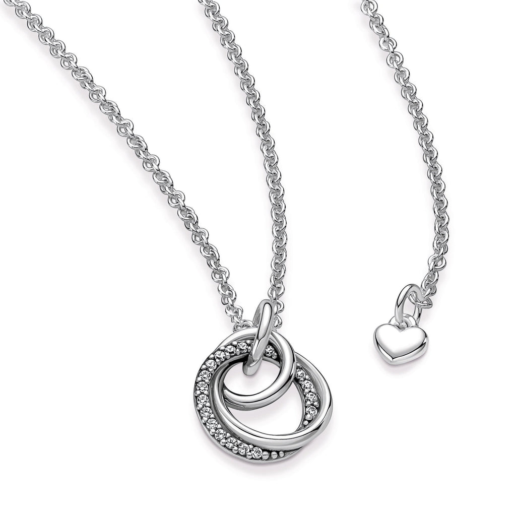 PANDORA Family Always Encircled Pendant Necklace Cubic Zirconia Necklaces And Pendants Jewelry Gift