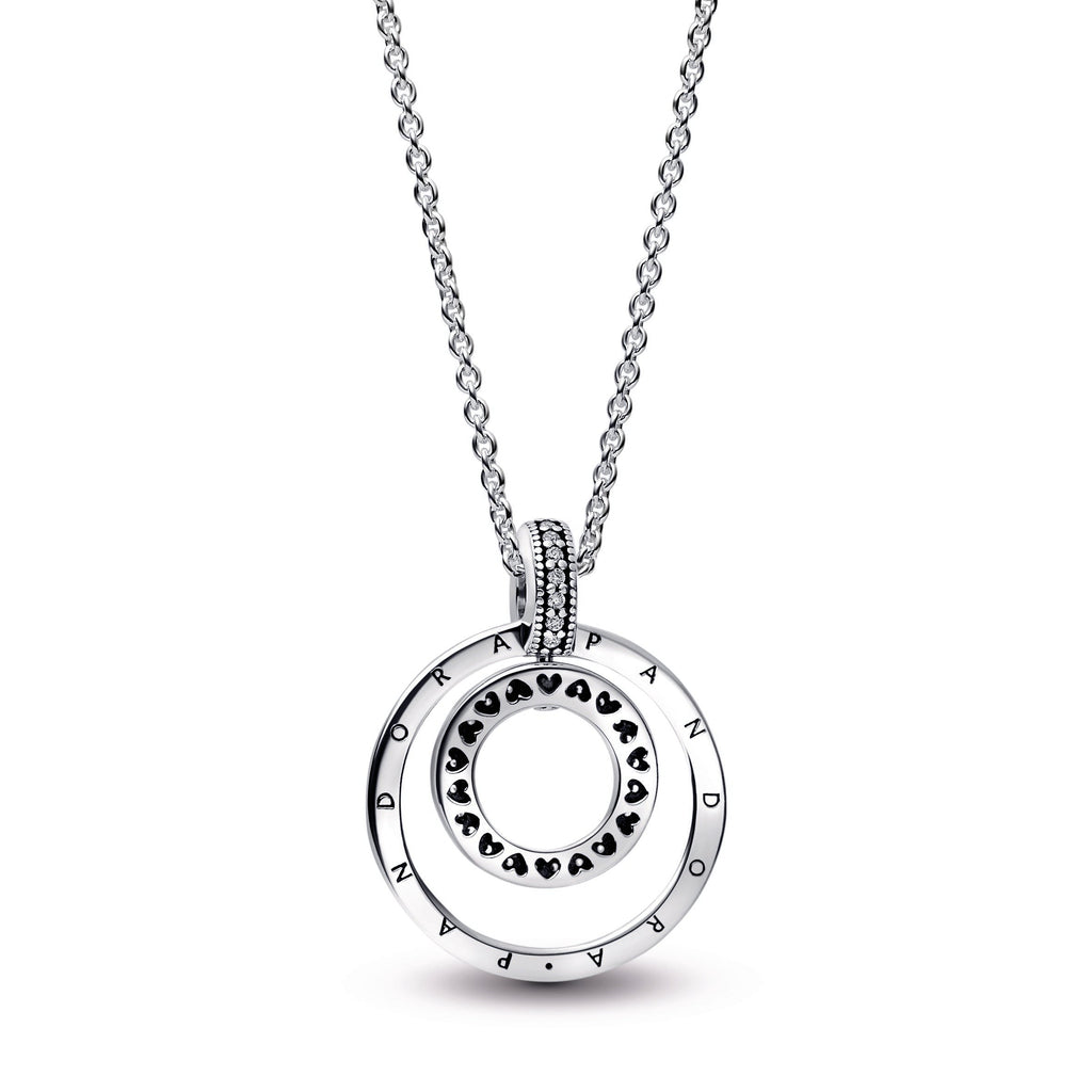 PANDORA Signature Pavé And Beads Pendant And Necklace Sterling Silver Necklaces And Pendants Pendant Necklace Jewelry Gift