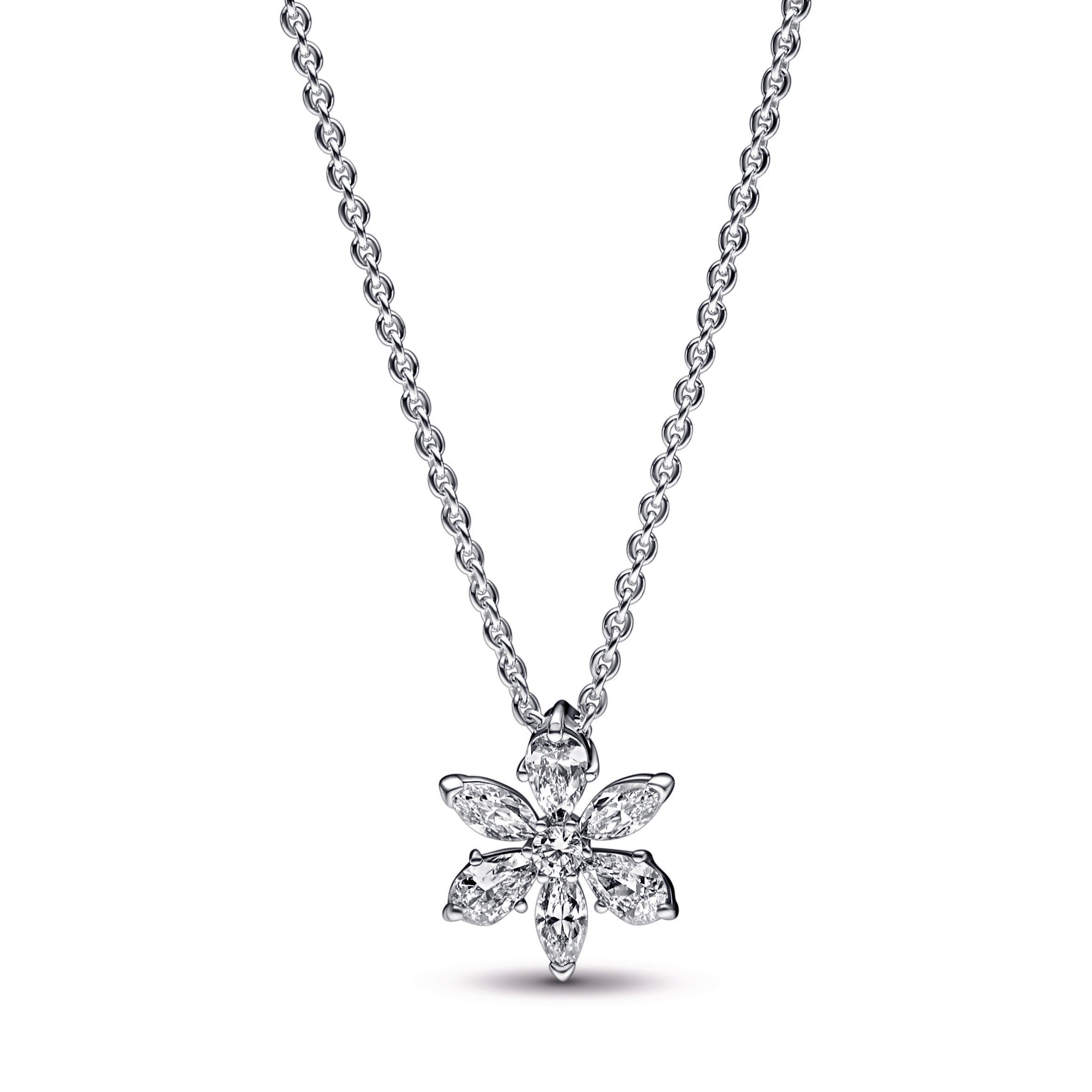 PANDORA Sparkling Herbarium Cluster Pendant Necklace Sterling Silver Necklaces And Pendants Jewelry Gift