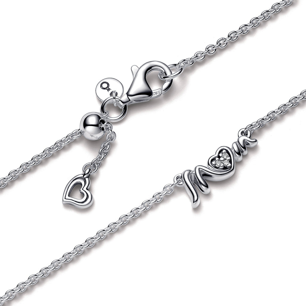 PANDORA Mum Pavé Collier Necklace Sterling Silver Mothers Day Necklaces And Pendants Pendant Necklace Jewelry Gift