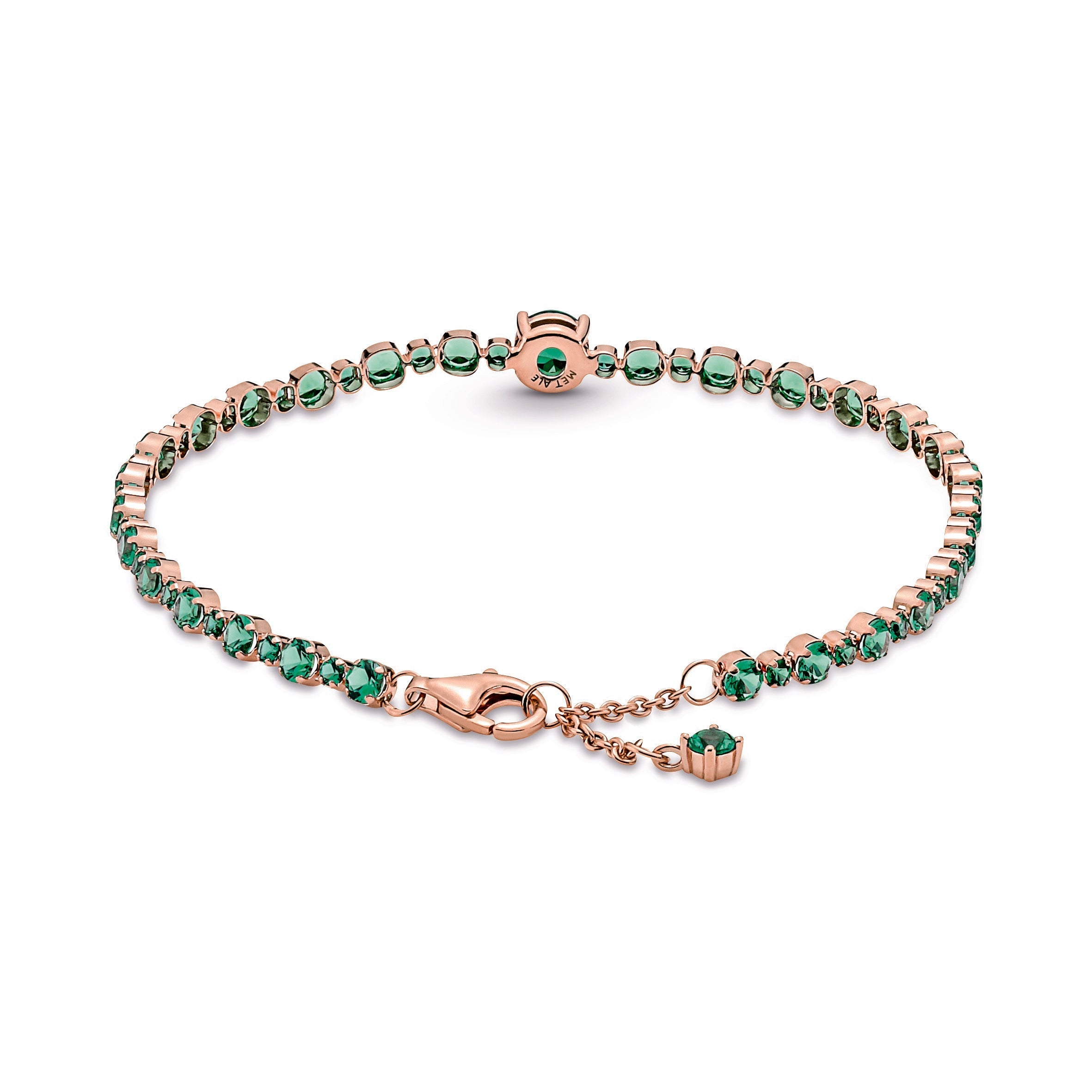 PANDORA Sparkling Pavé Tennis Bracelet 14K Rose Gold Plated Unique Metal Blend Weddings Bracelets Chain Bracelet Jewelry Gift