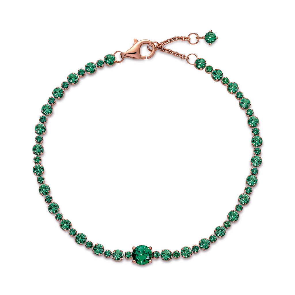 PANDORA Sparkling Pavé Tennis Bracelet 14K Rose Gold Plated Unique Metal Blend Weddings Bracelets Chain Bracelet Jewelry Gift