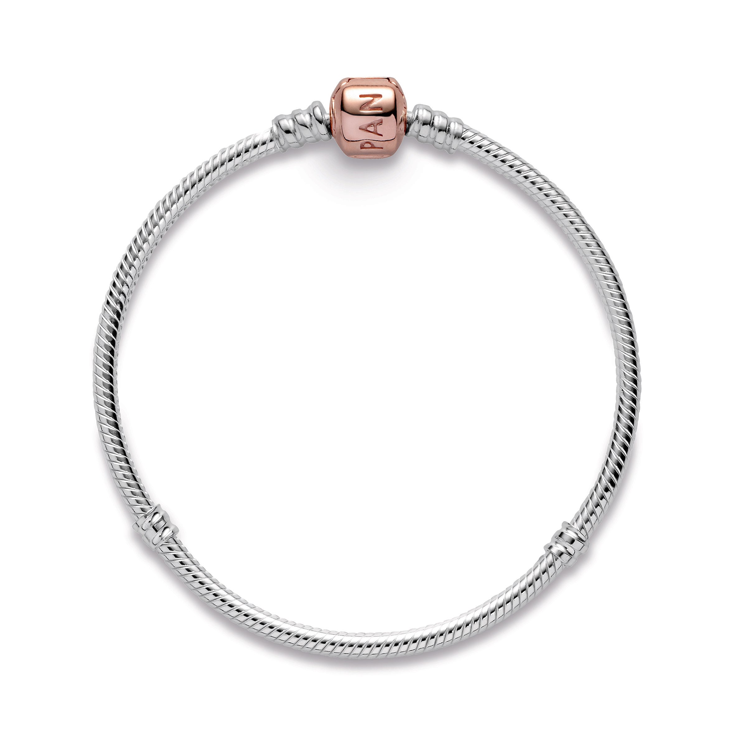 PANDORA Moments Snake Chain Bracelet 14K Rose Gold Plated Unique Metal Blend Bracelets Jewelry Gift