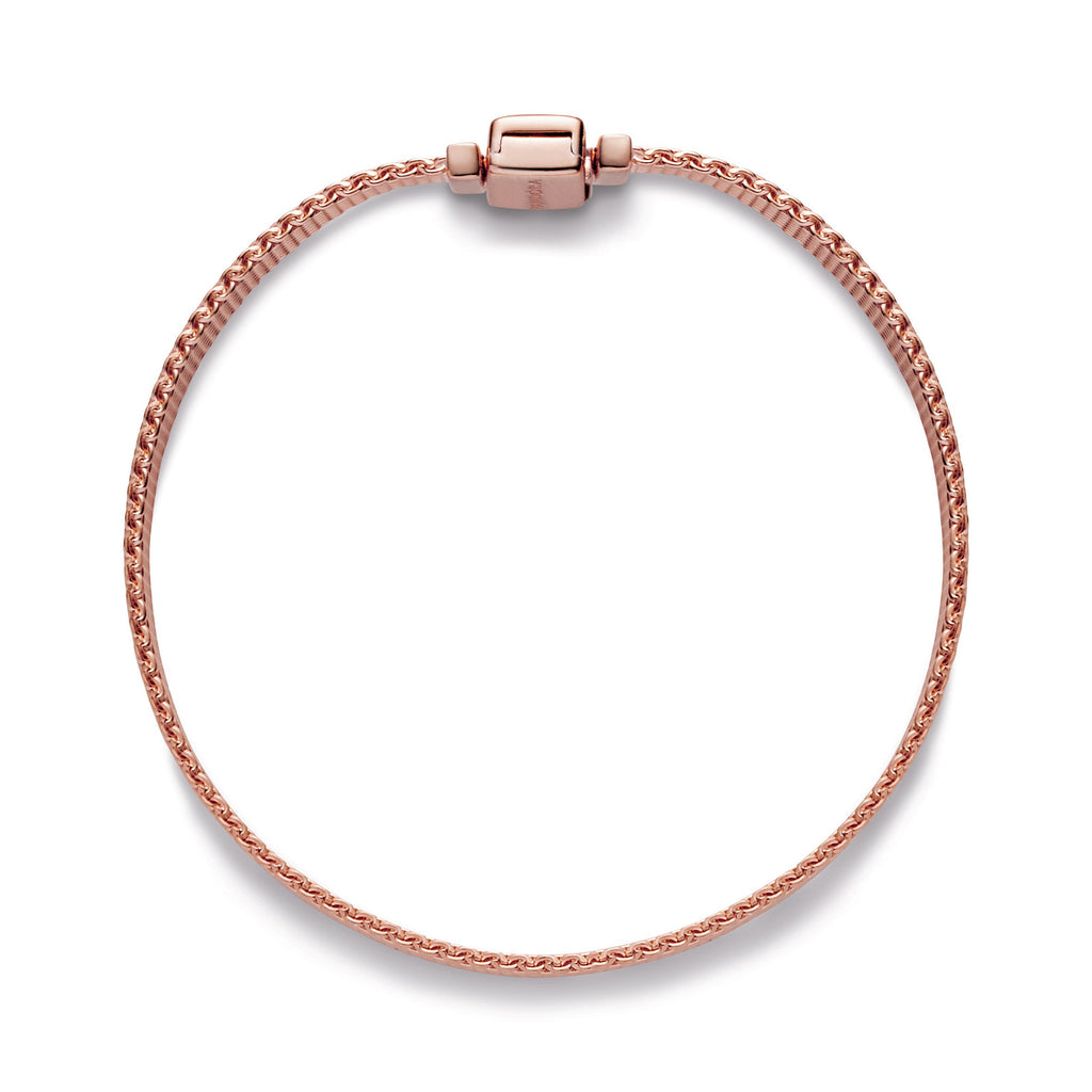 PANDORA Reflexions Mesh Bracelet 14K Rose Gold Plated Unique Metal Blend Bracelets Chain Bracelet Jewelry Gift