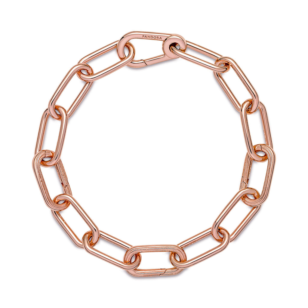 PANDORA ME Link Chain Bracelet 14K Rose Gold Plated Unique Metal Blend Bracelets Jewelry Gift