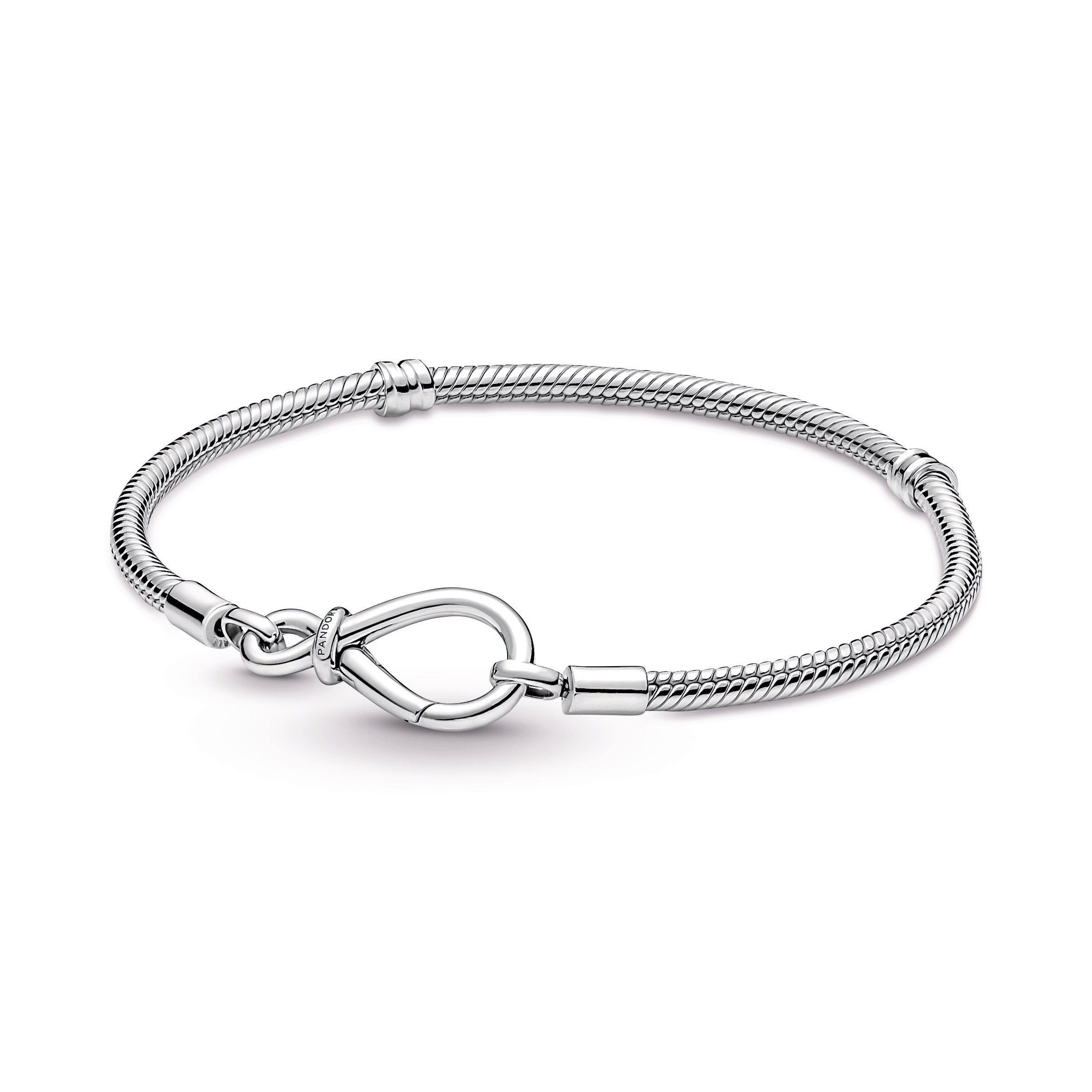 PANDORA Moments Infinity Knot Snake Chain Bracelet Sterling Silver Bracelets Jewelry Gift