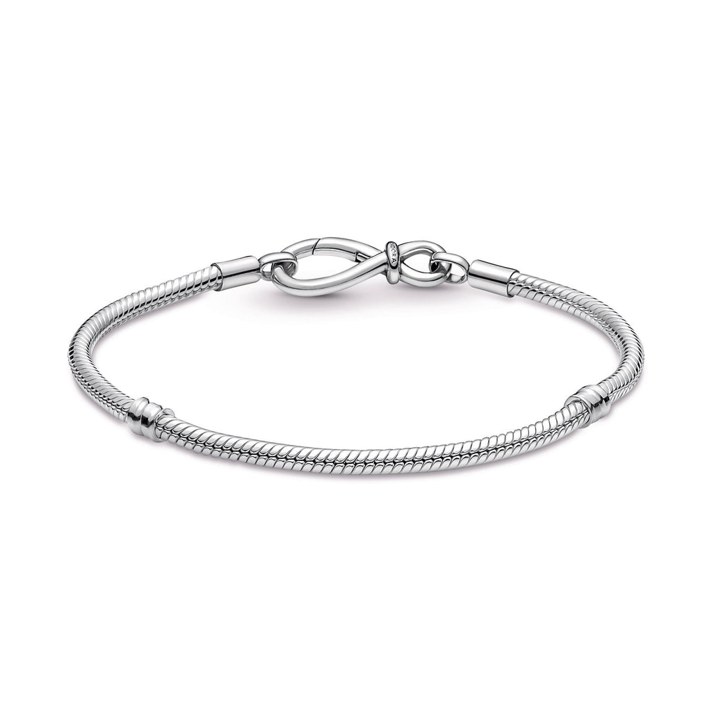 PANDORA Moments Infinity Knot Snake Chain Bracelet Sterling Silver Bracelets Jewelry Gift