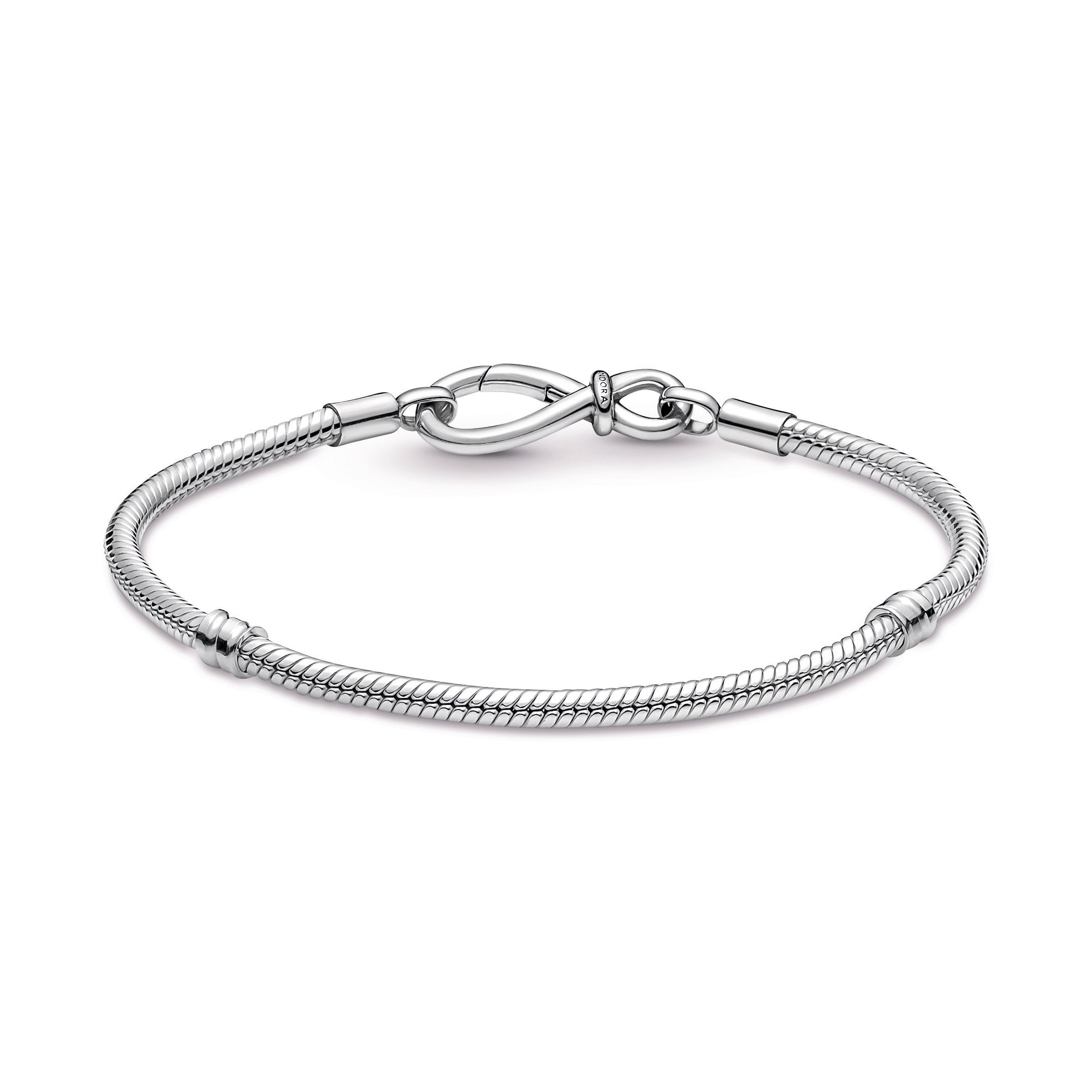 PANDORA Moments Infinity Knot Snake Chain Bracelet Sterling Silver Bracelets Jewelry Gift