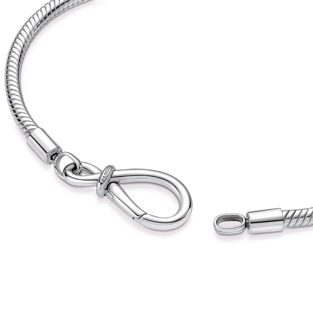 PANDORA Moments Infinity Knot Snake Chain Bracelet Sterling Silver Bracelets Jewelry Gift