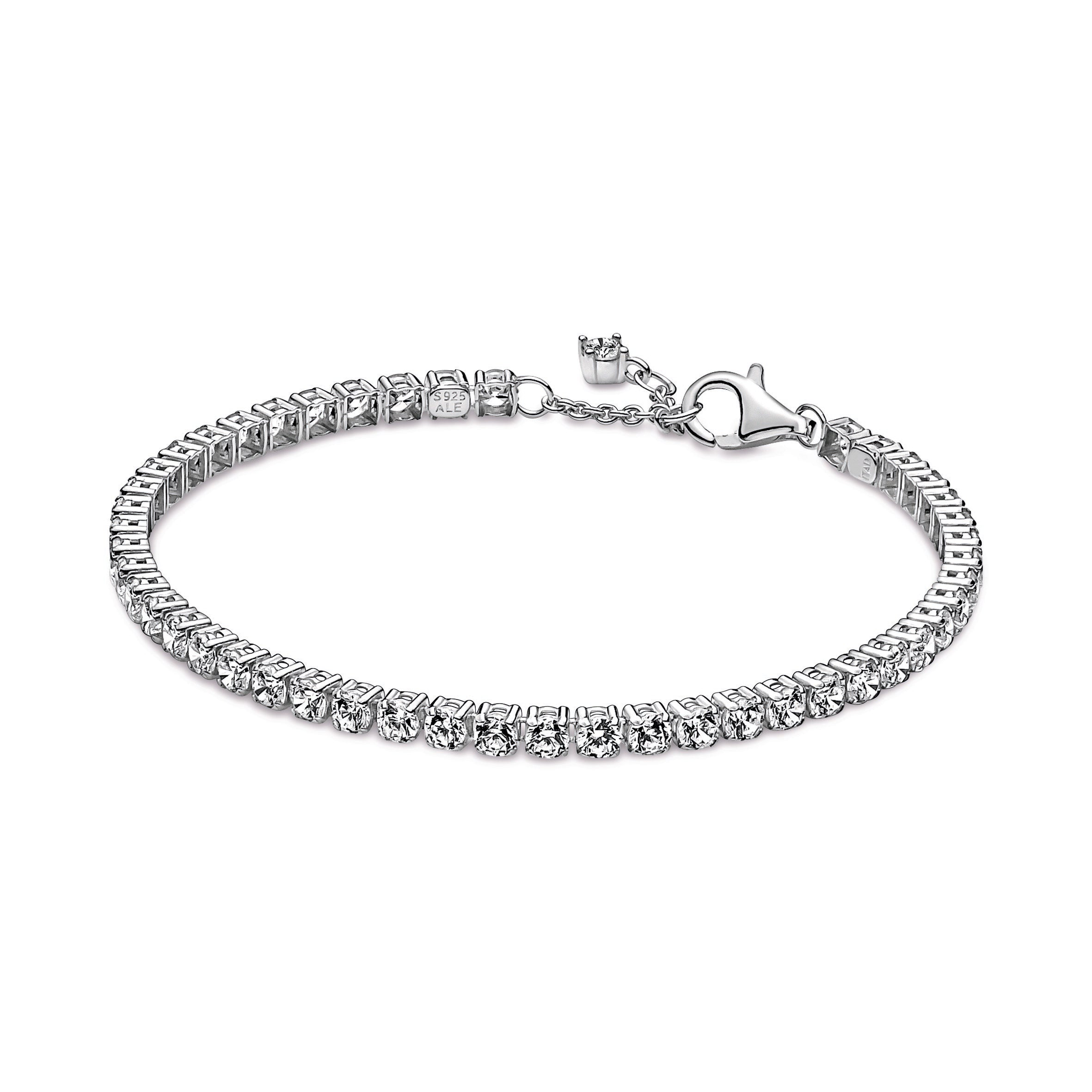 PANDORA Sparkling Tennis Bracelet Cubic Zirconia Weddings Bracelets Chain Bracelet Jewelry Gift