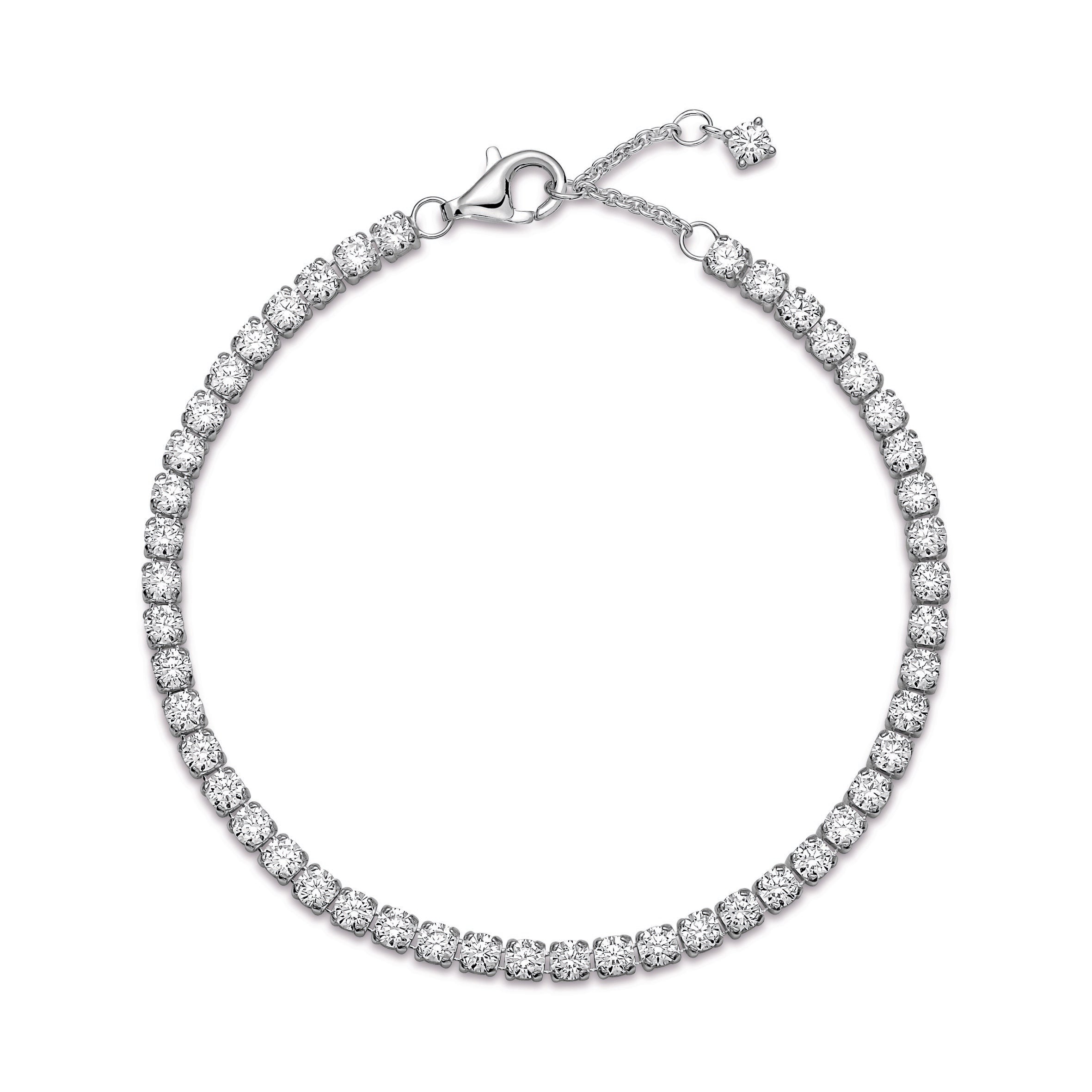 PANDORA Sparkling Tennis Bracelet Cubic Zirconia Weddings Bracelets Chain Bracelet Jewelry Gift