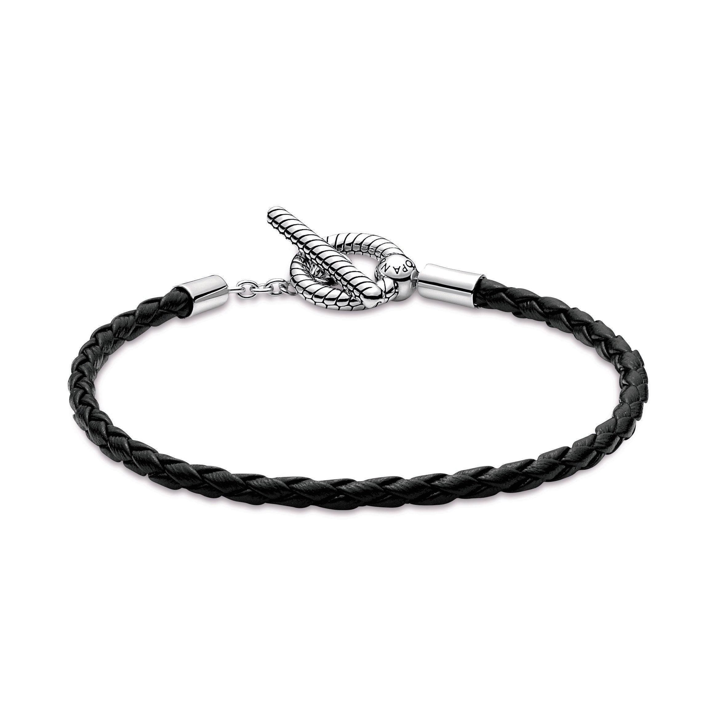 PANDORA Moments Braided Leather T-bar Bracelet Bracelets Chain Bracelet Jewelry Gift
