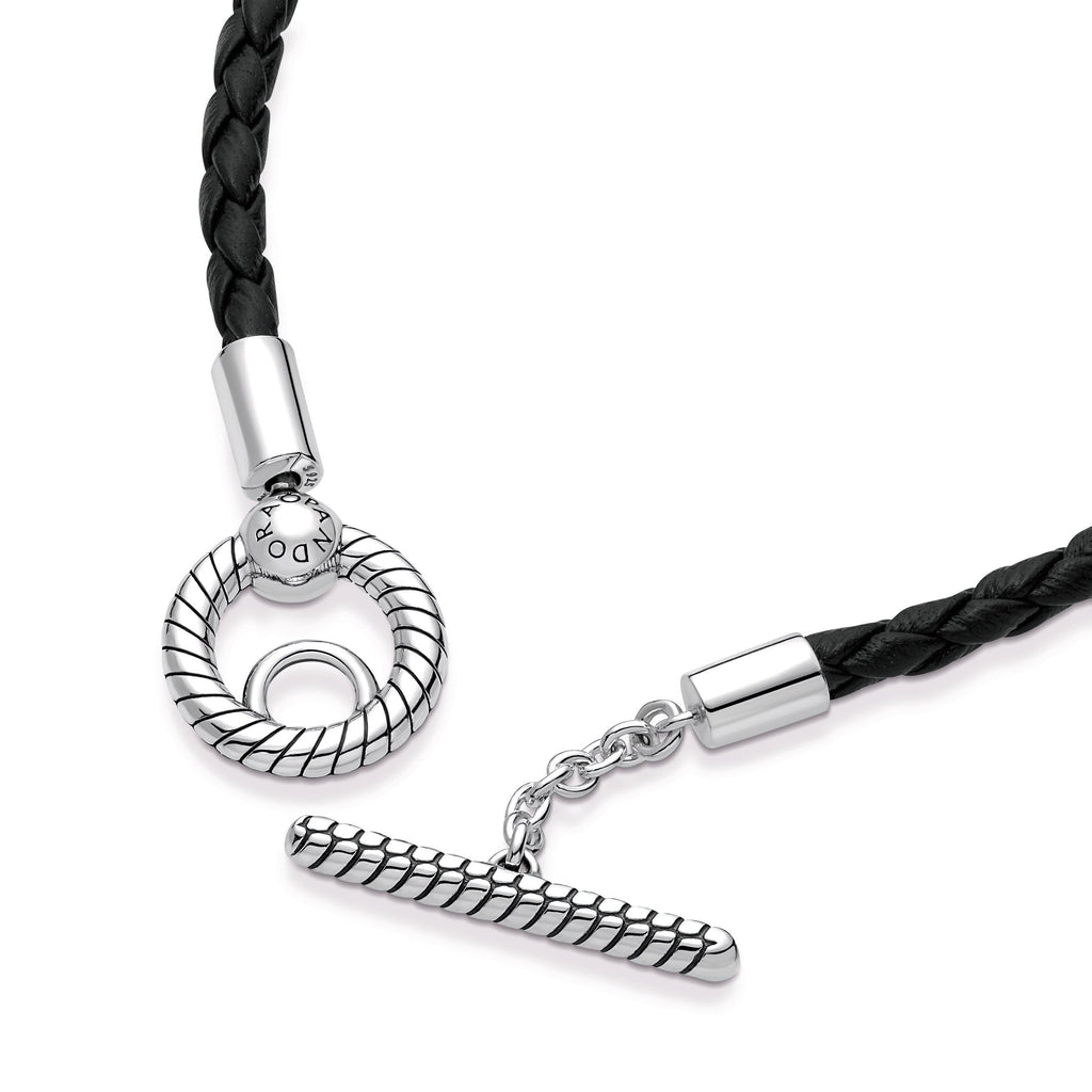 PANDORA Moments Braided Leather T-bar Bracelet Bracelets Chain Bracelet Jewelry Gift