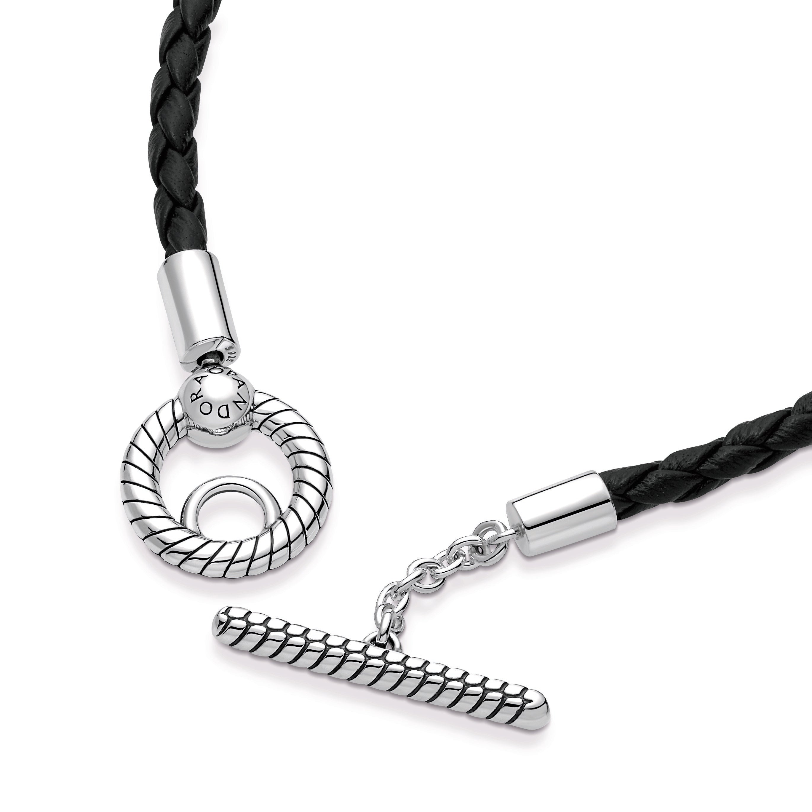 PANDORA Moments Braided Leather T-bar Bracelet Bracelets Chain Bracelet Jewelry Gift