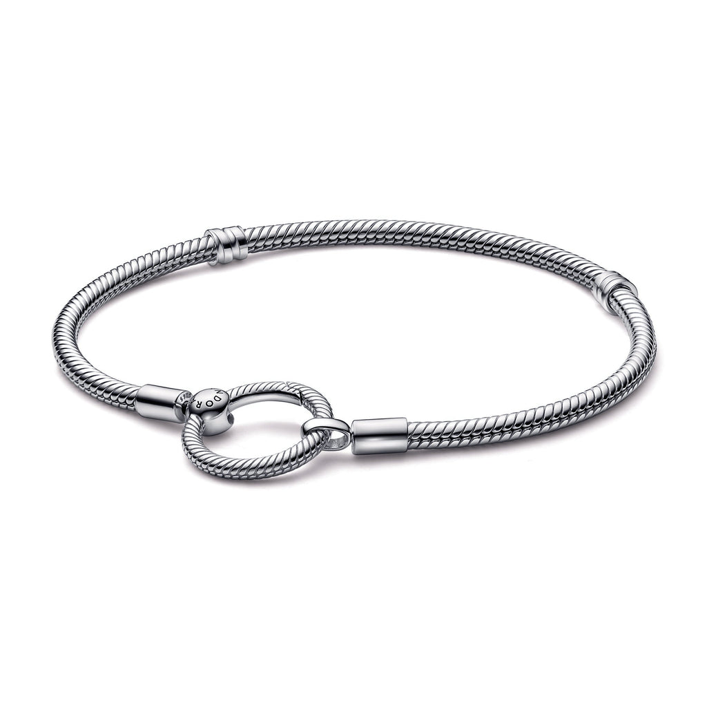 PANDORA Moments O Closure Snake Chain Bracelet Sterling Silver Bracelets Jewelry Gift