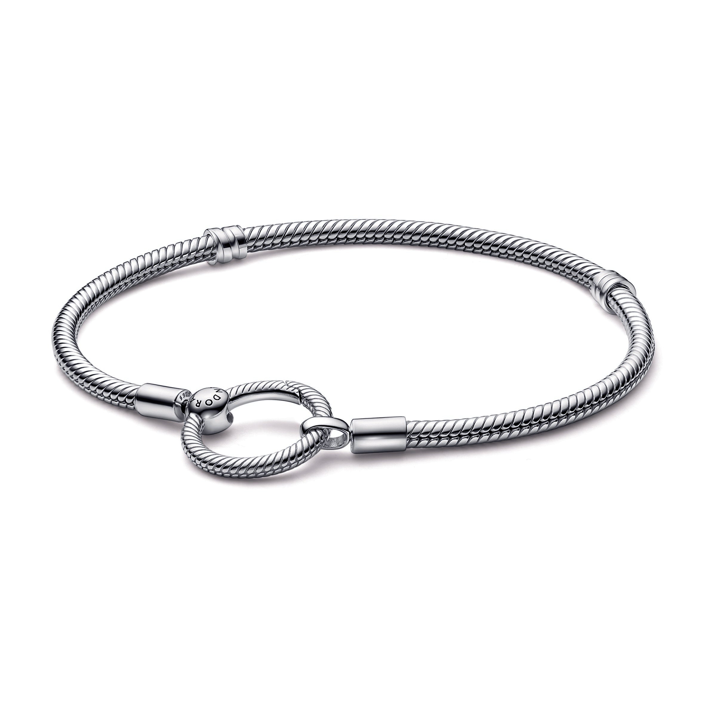 PANDORA Moments O Closure Snake Chain Bracelet Sterling Silver Bracelets Jewelry Gift