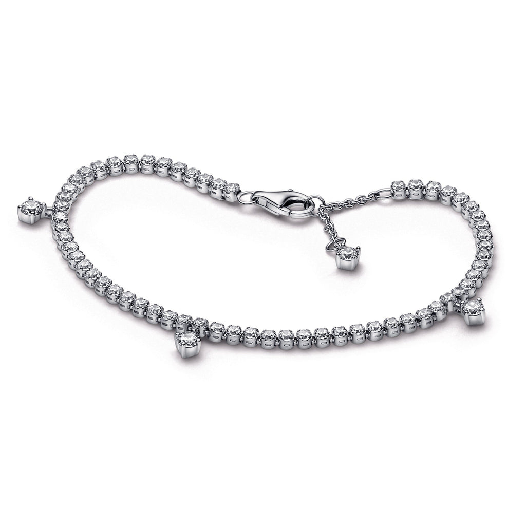 PANDORA Sparkling Drops Tennis Bracelet Cubic Zirconia Weddings Bracelets Chain Bracelet Jewelry Gift