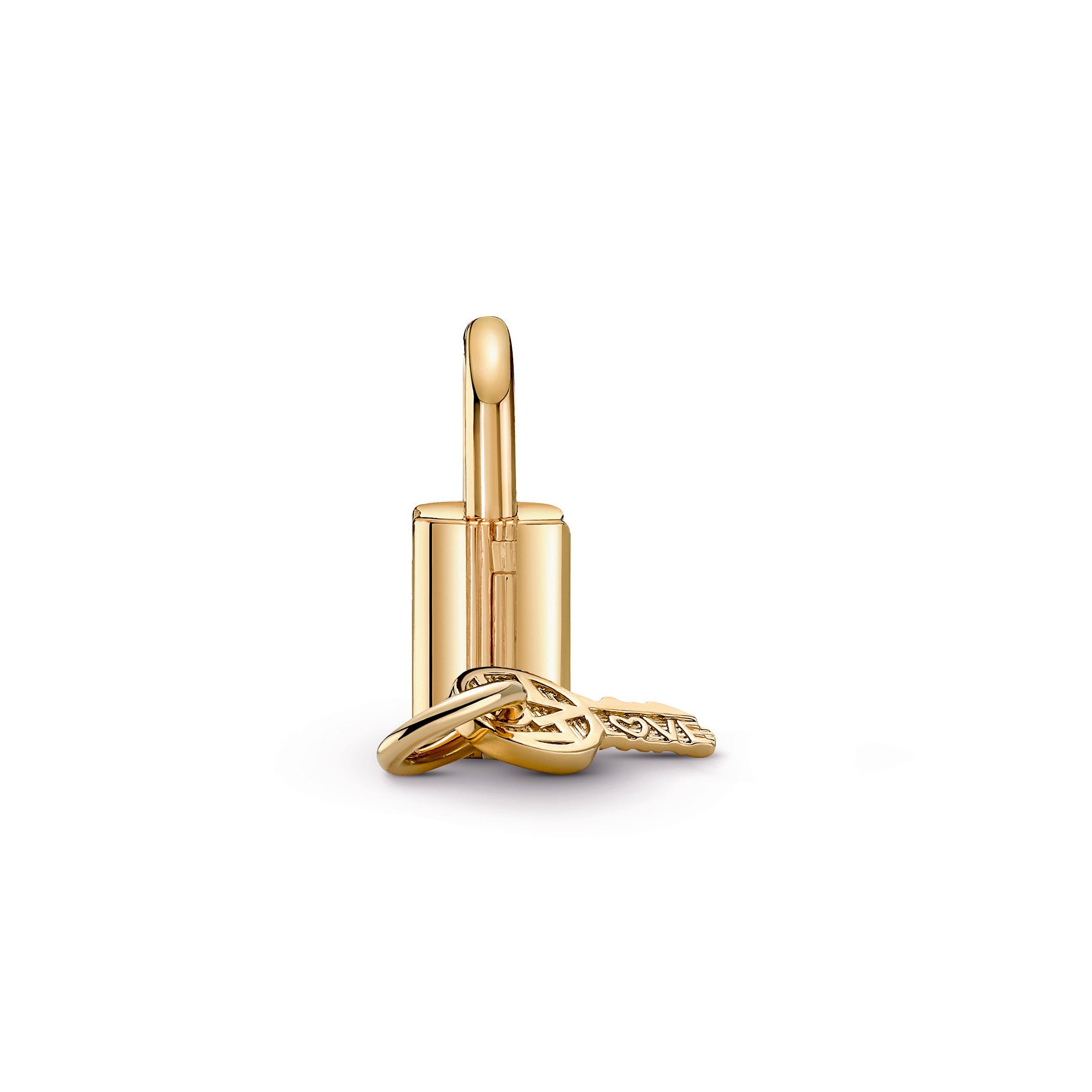PANDORA Padlock And Key Dangle Charm 14K Gold Plated Unique Metal Blend Love Charms Bracelet Charm Jewelry Gift