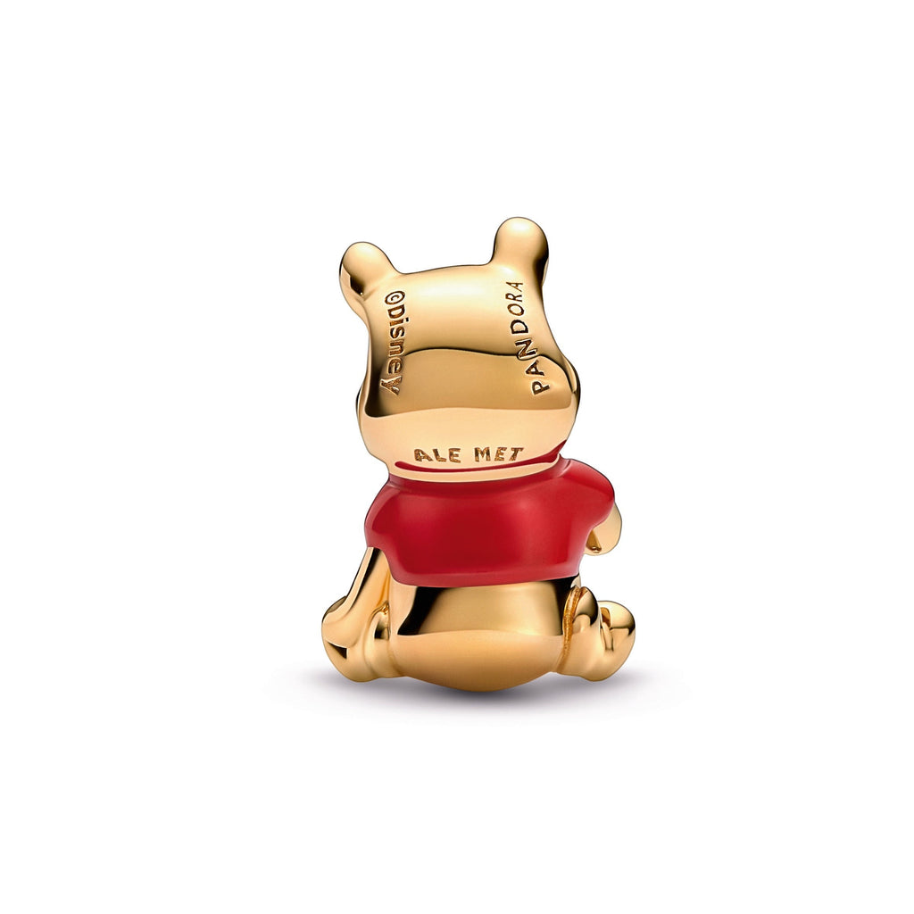 PANDORA Disney Winnie The Pooh Bear Charm 14K Gold Plated Unique Metal Blend Charms Bracelet Charm Jewelry Gift